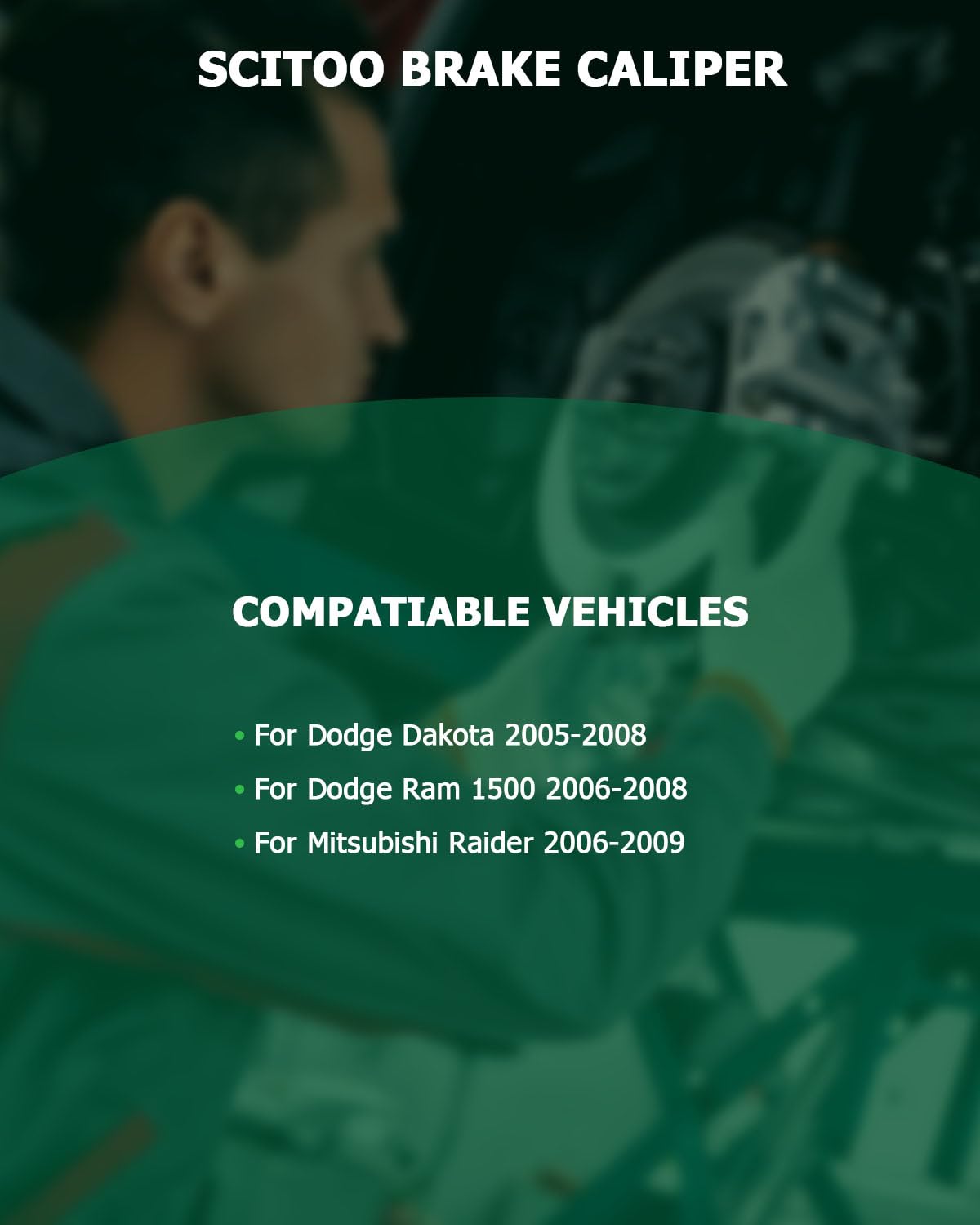 Scitoo 18B5009 18B5008 Front Left & Right Disc Brake Calipers Assembly W/Bracket For Dodge For Dakota 2005-2008,For Dodge For Ra