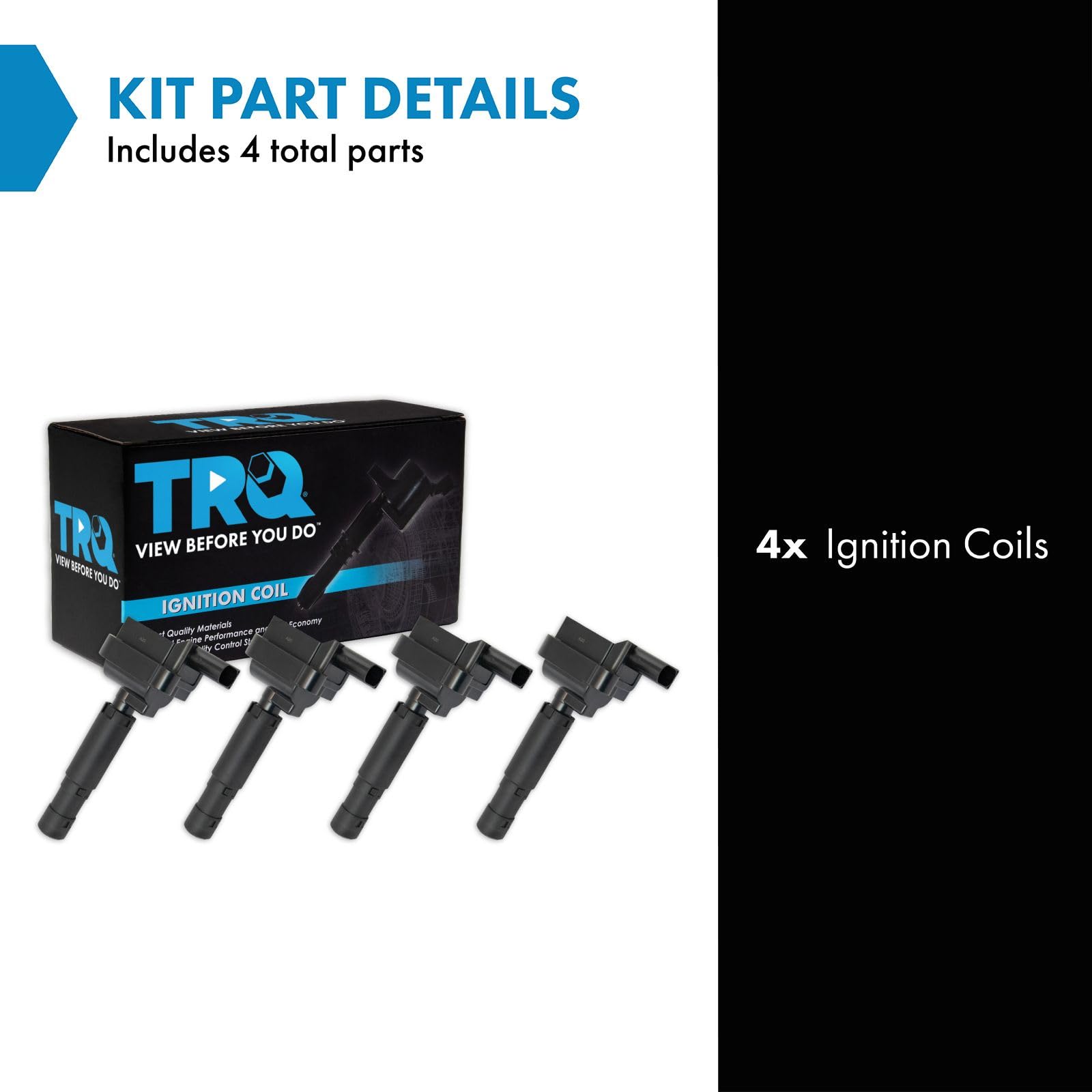 Trq Ignition Coil Set Compatible With 2012-2015 Mercedes-Benz C250 Slk250