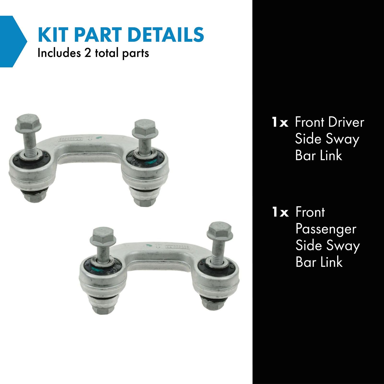 Trq Front Sway Bar Stabilizer Link Set Compatible With 1996-2009 Audi A4 A4 Quattro 1998-2004 A6 A6 Quattro 2007-2008 Rs4 2003 R