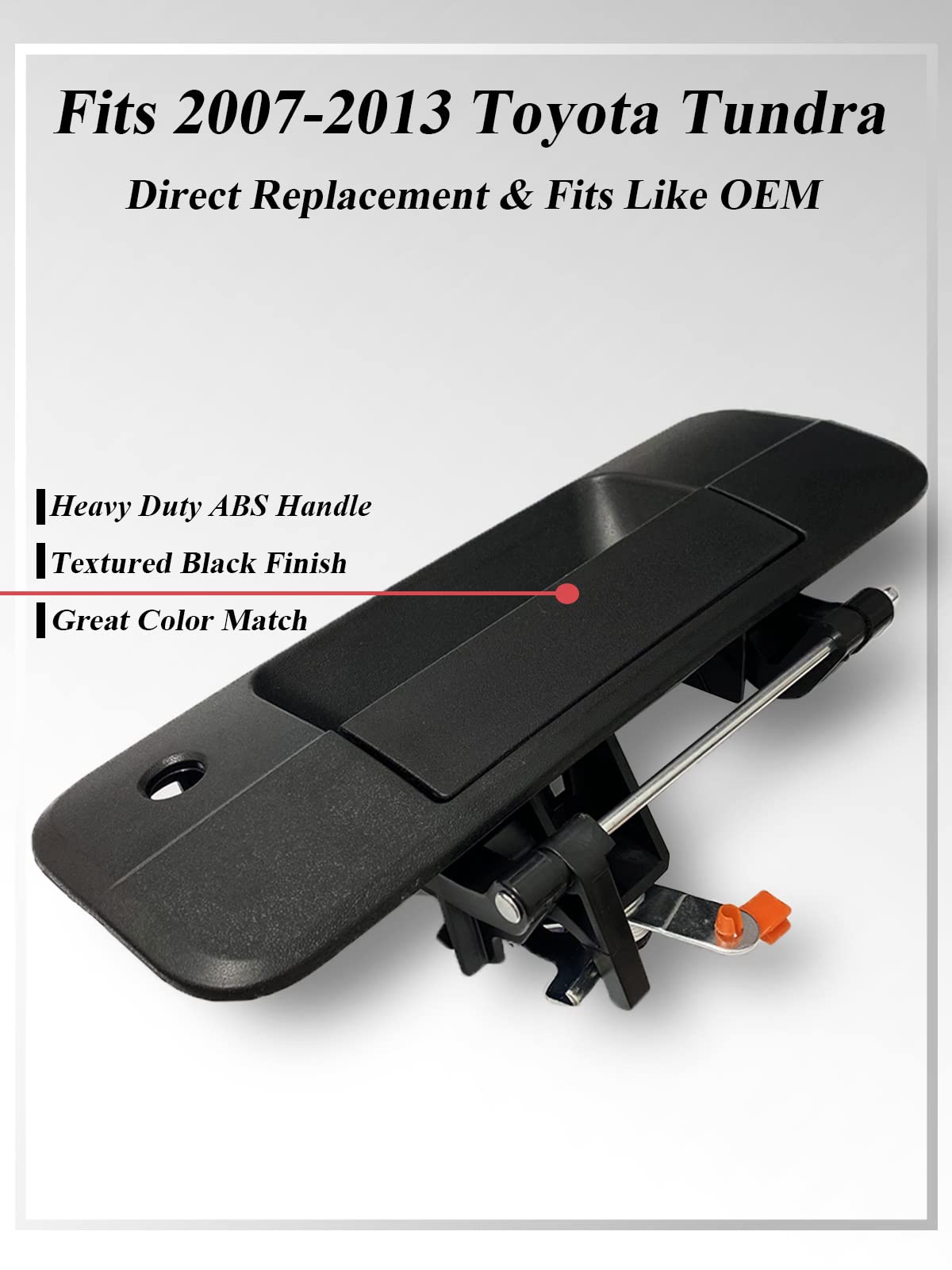 Syoauto Tailgate Handle For 2007-2013 Toyota Tundra Liftgate Latch Handle With Keyhole Replaces# 69090-0C040, 690900C040, 81213