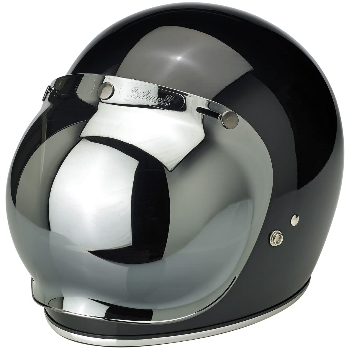 Biltwell Bubble Shield Chrome Mirror - Anti-Fog, Scratch Resistant, Uv/A Uv/B Resistant