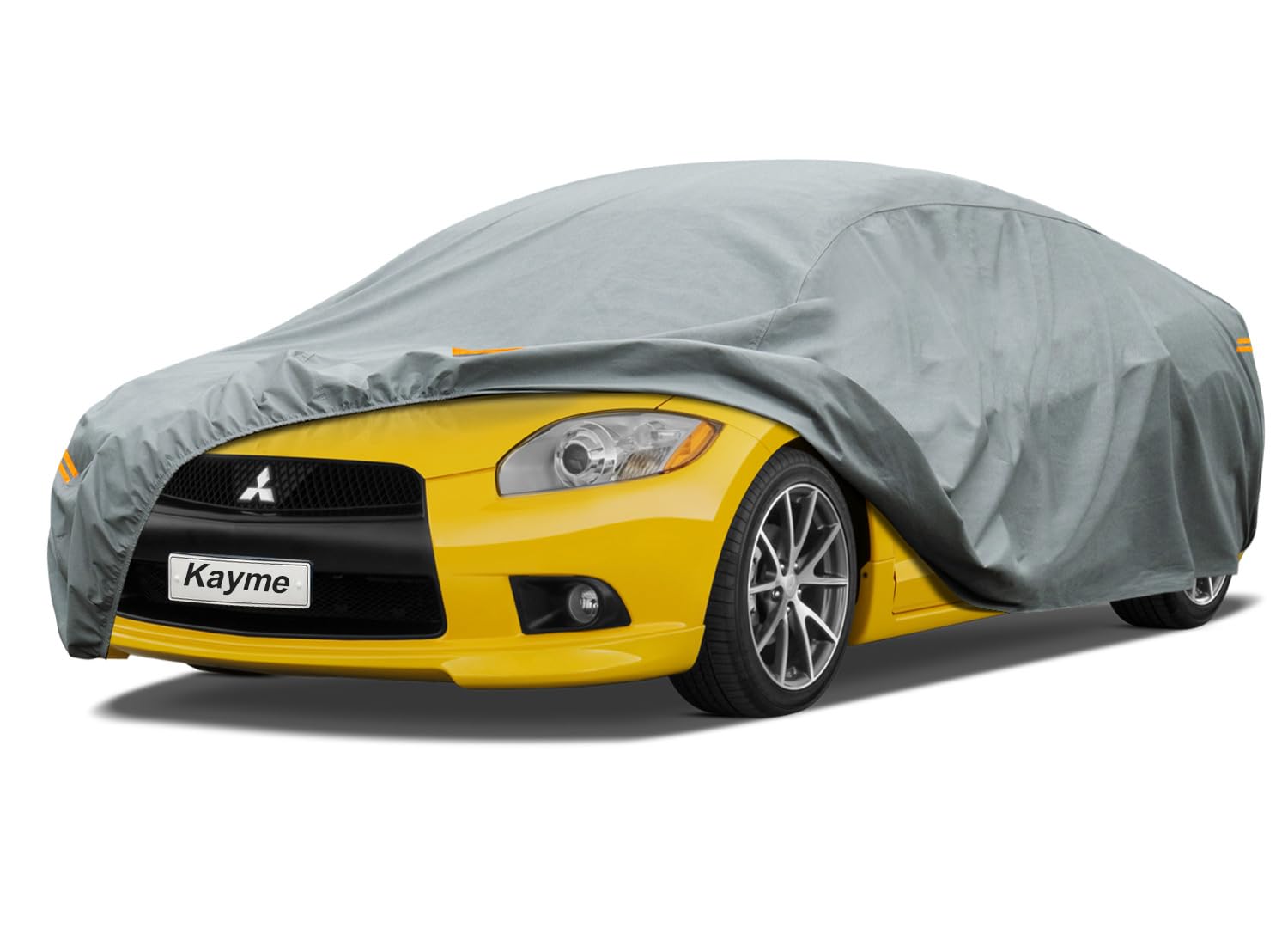 Kayme Heavy Duty Car Cover Custom Fit Mitsubishi Eclipse (1990-2012) Waterproof All Weather For Automobiles, Full Exterior Cover