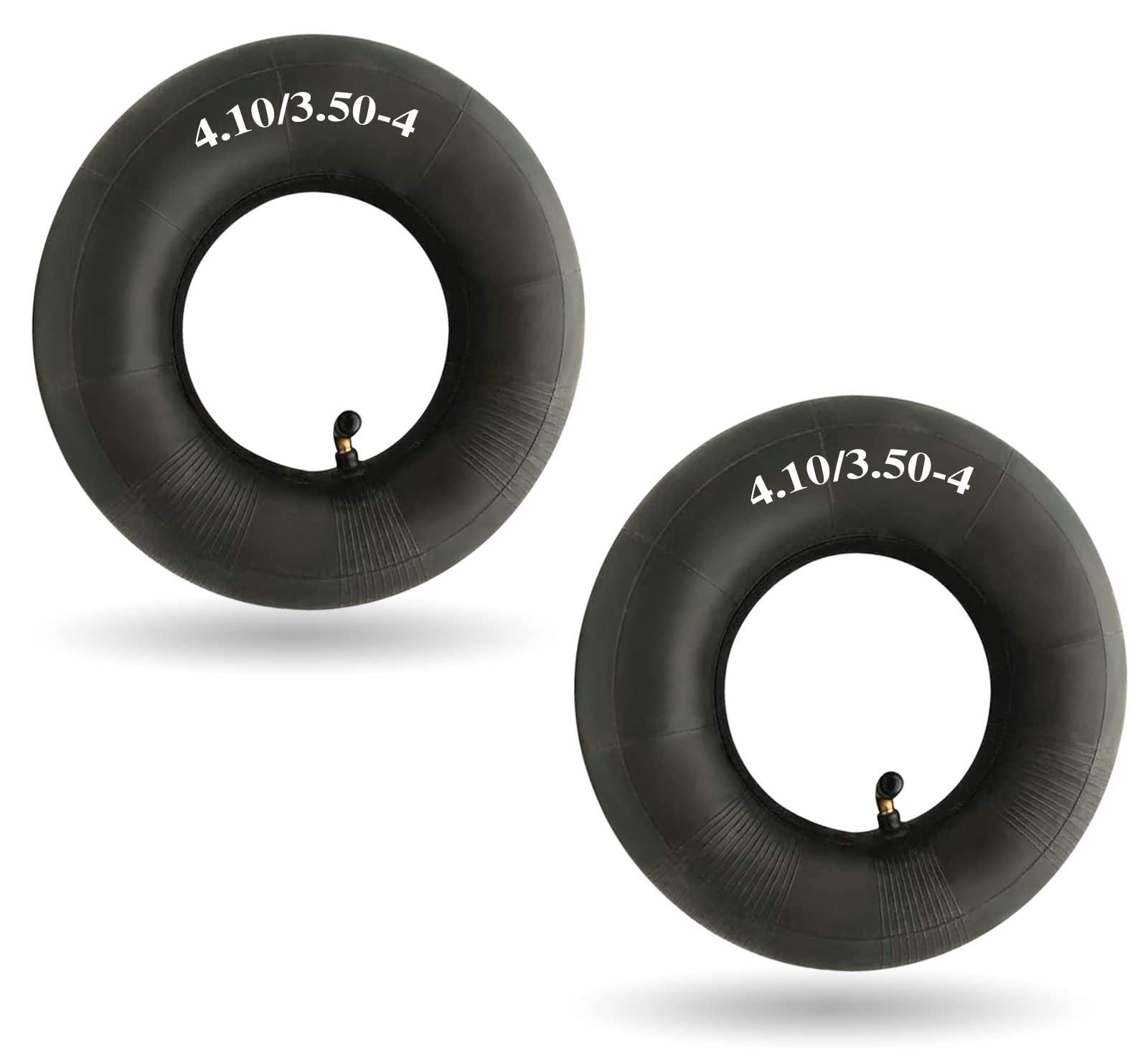 4.10/3.50-4 Inner Tube Tire 4.1/3.5-4 Heavy Duty Replacement Inner Tube For Hand Trucks, Dollies, Wheelbarrows, Tractors, Lawn Mowers, Trailers And More - 4.10 3.50-4 Tire Tube (2-Pack)