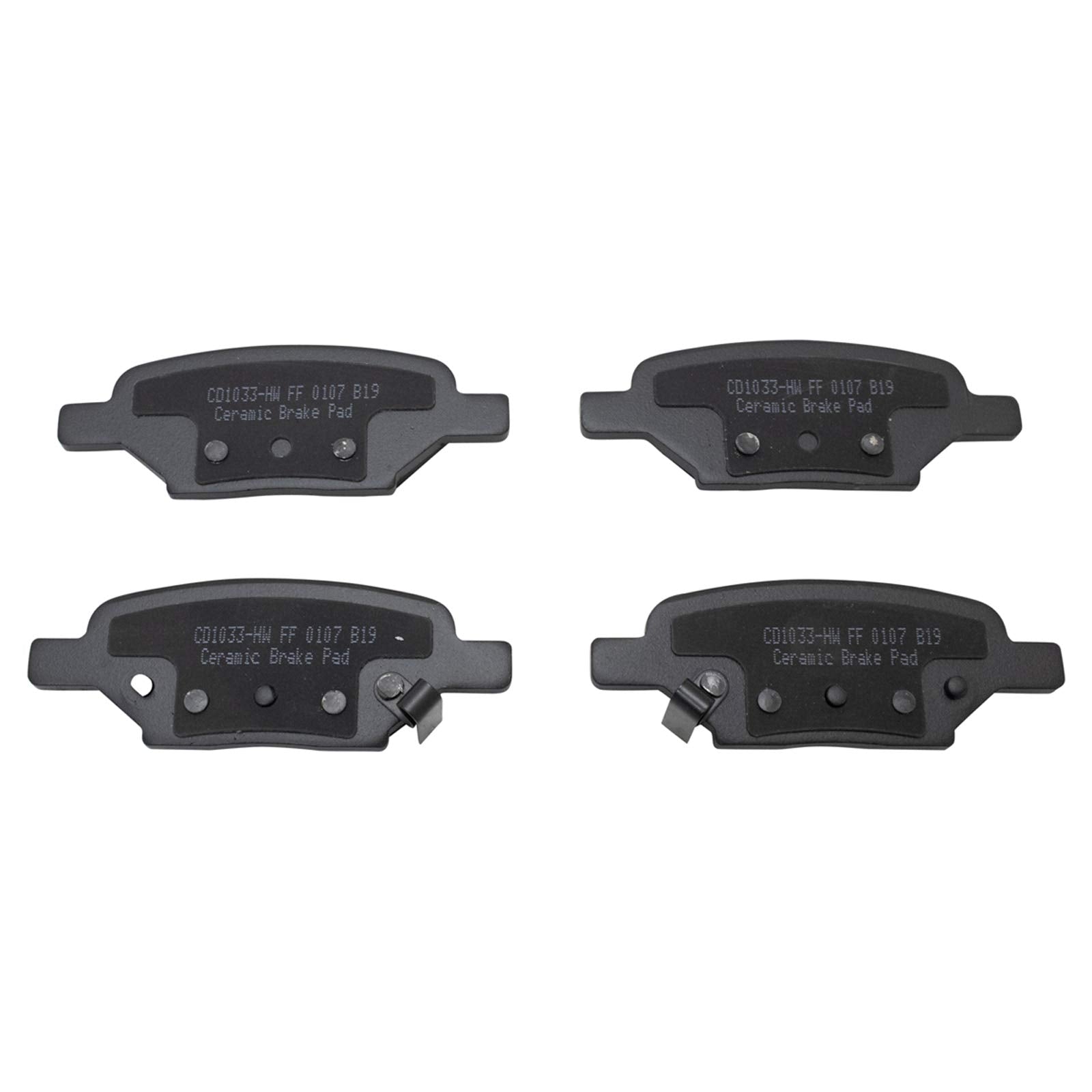 Trq Rear Premium Ceramic Brake Pad & Coated Rotor Kit Compatible With Chevy Pontiac