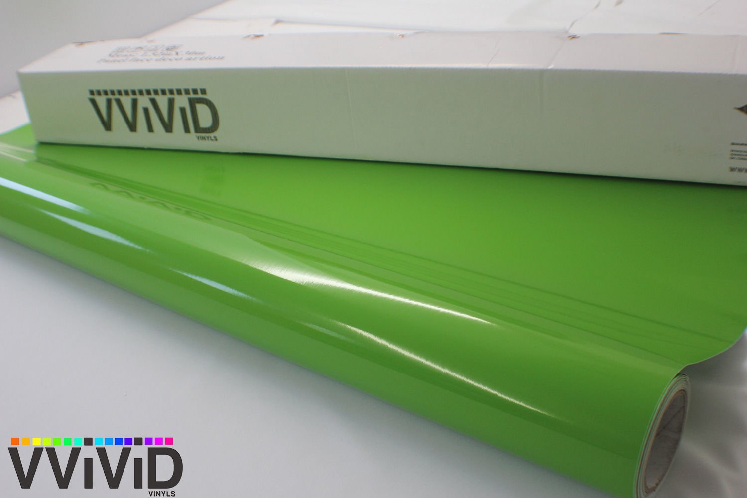 Vvivid Lime Green Gloss 60 Inches X 1 Foot Car Wrap Vinyl Roll With Air Release 3Mil-Vvivid8