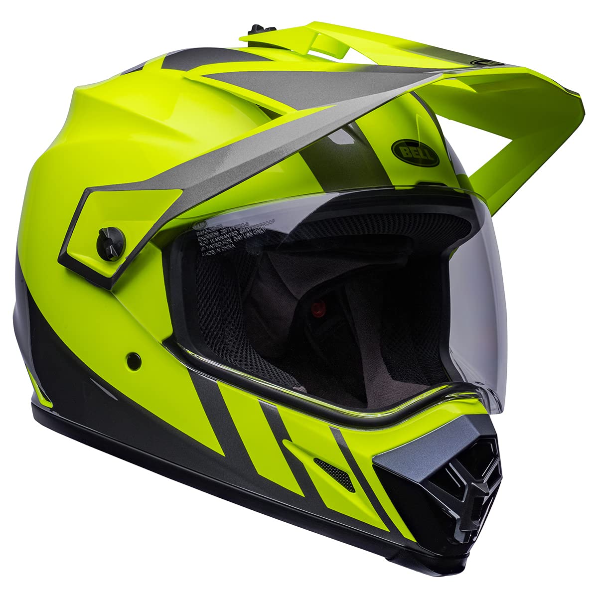 Bell Mx-9 Adventure Mips Helmet (Dash Hi-Viz Yellow/Gray - Small)