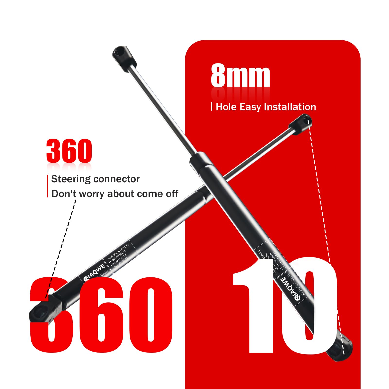 Iaqwe Sg204069 Front Hood Lift Support Compatible With Ford 2013-2019 Police Interceptor, Front Gas Struts Spring Shocks Fit For