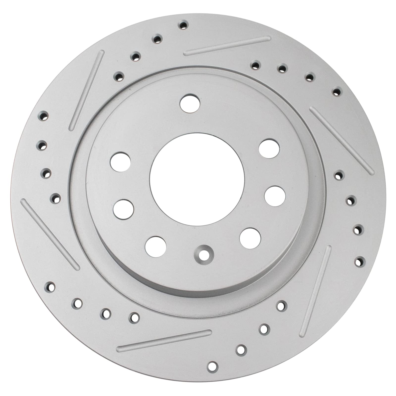 Trq Rear Performance Brake Rotors Set Solid Premium G-Coated Compatible With 2003-2011 Saab 9-3 2010 9-3X