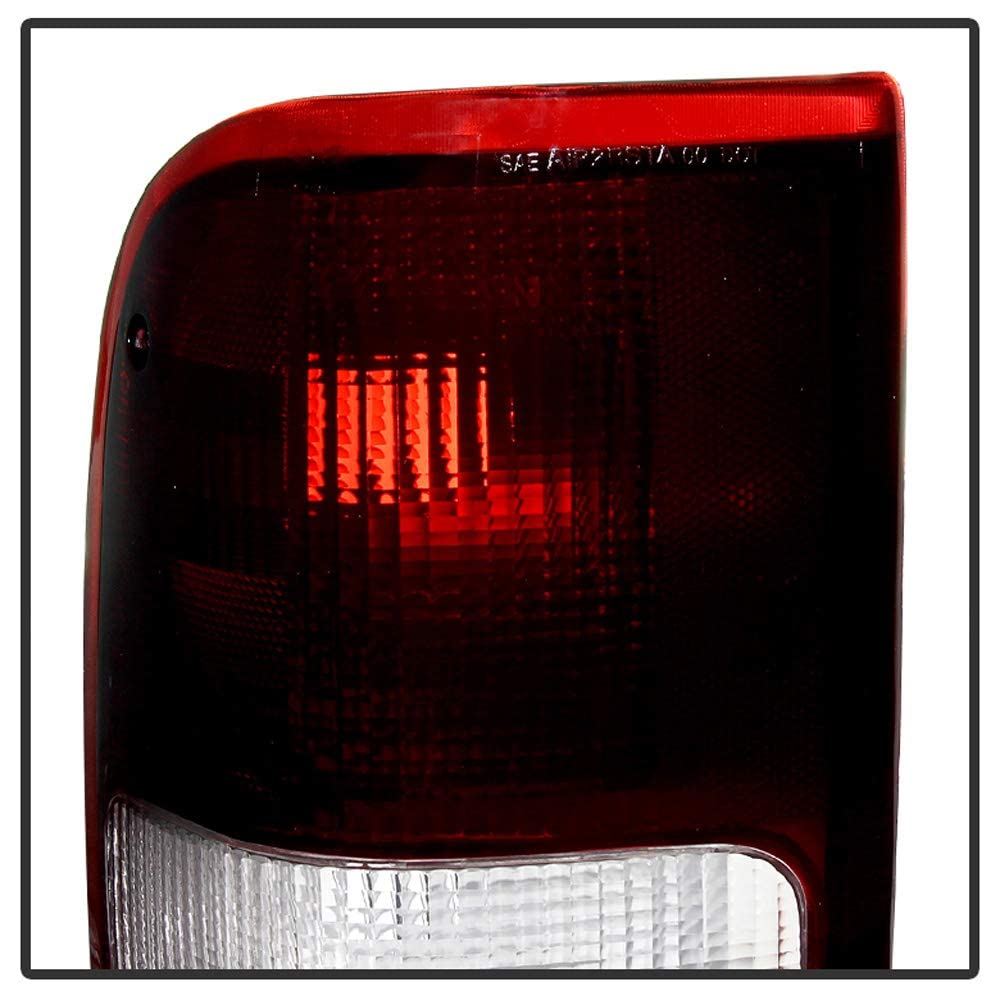 Acanii - For Red Smoke 1993-1997 Ford Ranger Tail Lights Lamps Aftermarket 93-97 Left+Right