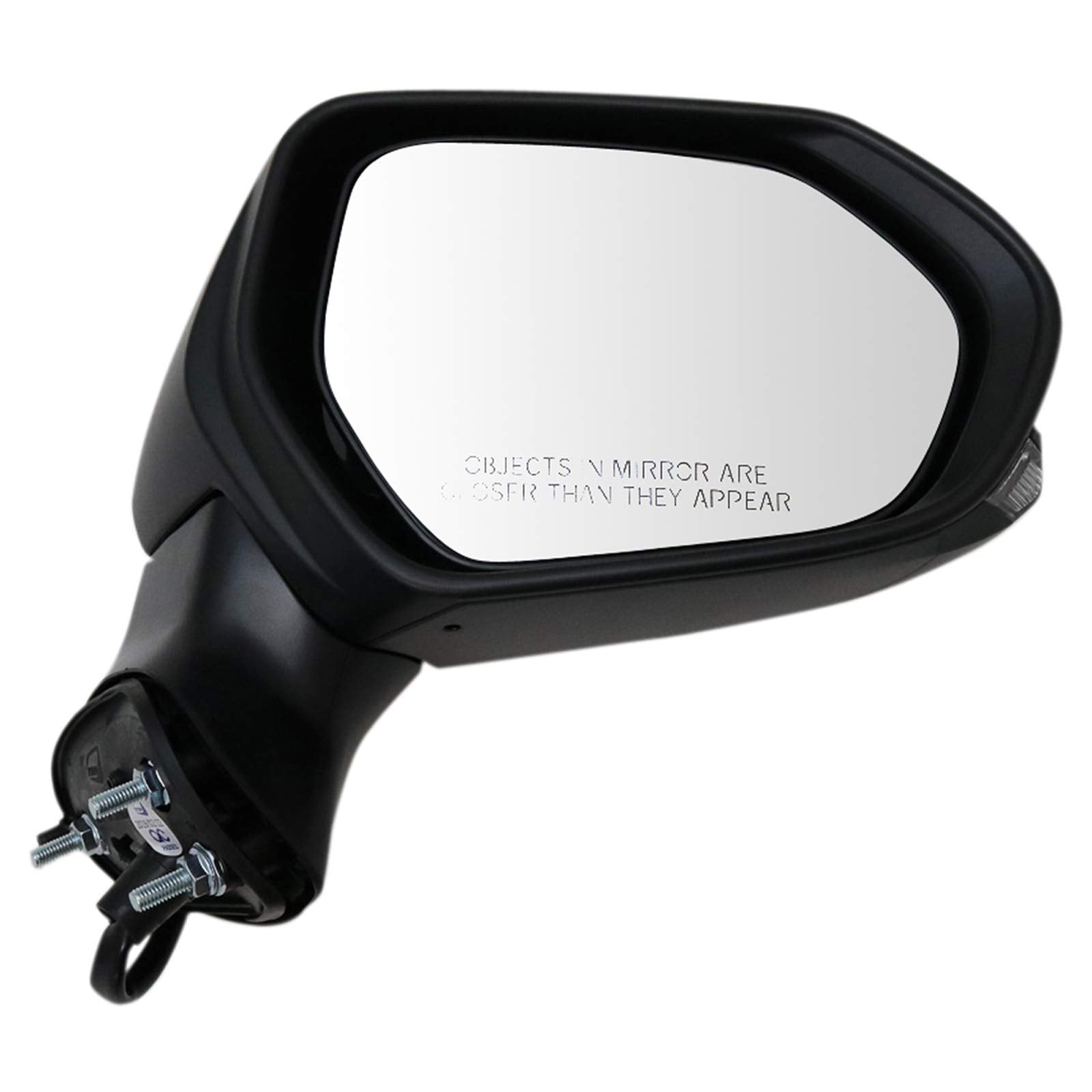 Trq Right Mirror With Heat Without Blind Spot Indicator Passenger Side Compatible With 2018-2024 Toyota Camry To1321367