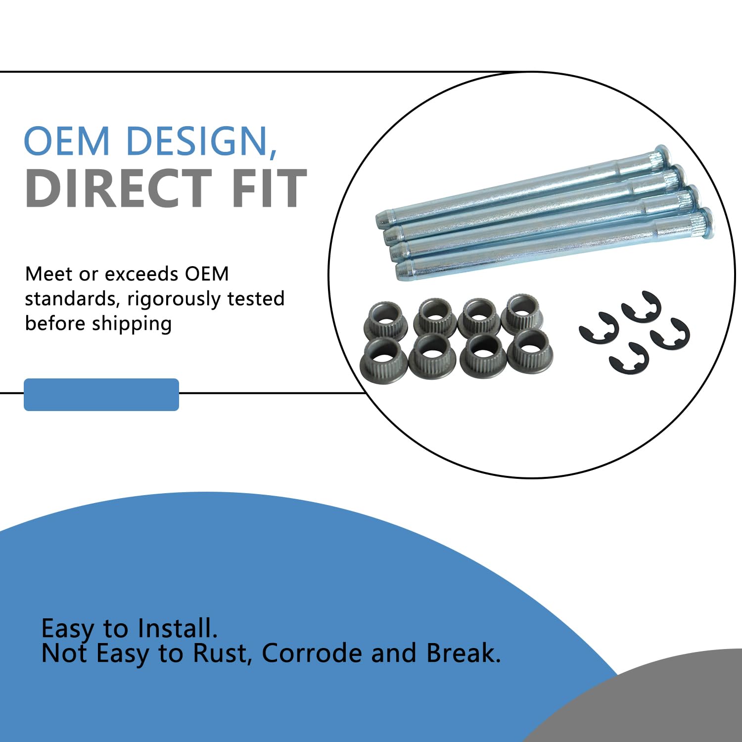 Door Hinge Pin And Bushing Repair Kit Compatible With Chevy Gmc 1500 2500 3500 C1500 C2500 C3500 K1500 K2500 K3500 Tahoe Suburba