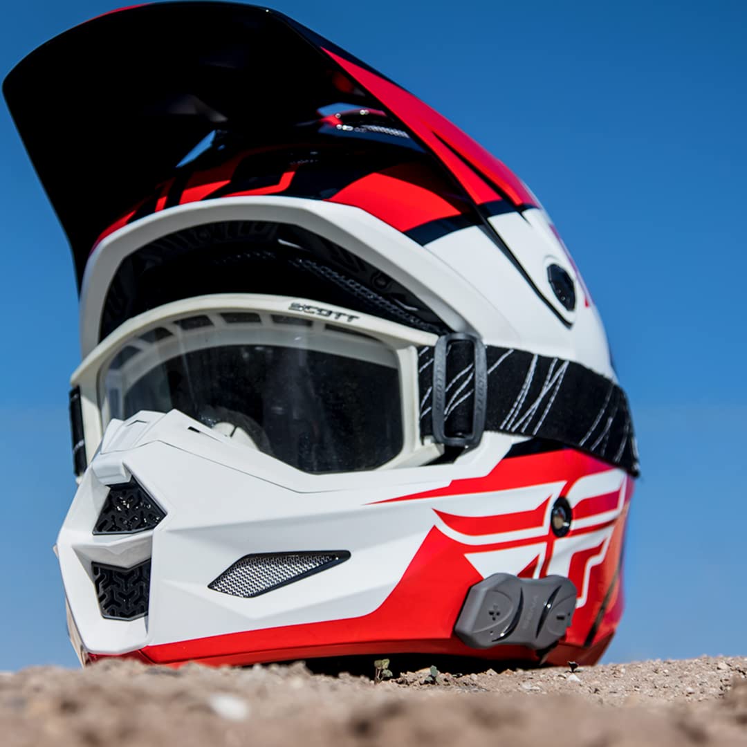 Sena Smh10R Low Profile Motorcycle Bluetooth Headset And Intercom Dual Pack - Smh10Rd-01,Black,Medium