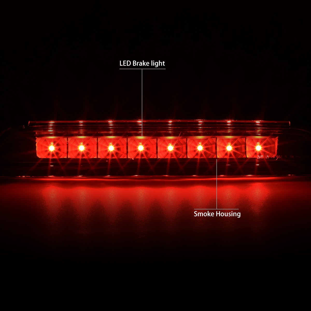 Dna Motoring 3Bl-Gmceq13-Led-Bk-Sm Black Housing Led High Mount 3Rd Third Brake Light [Compatible With 10-17 Equinox / 10-17 Ter
