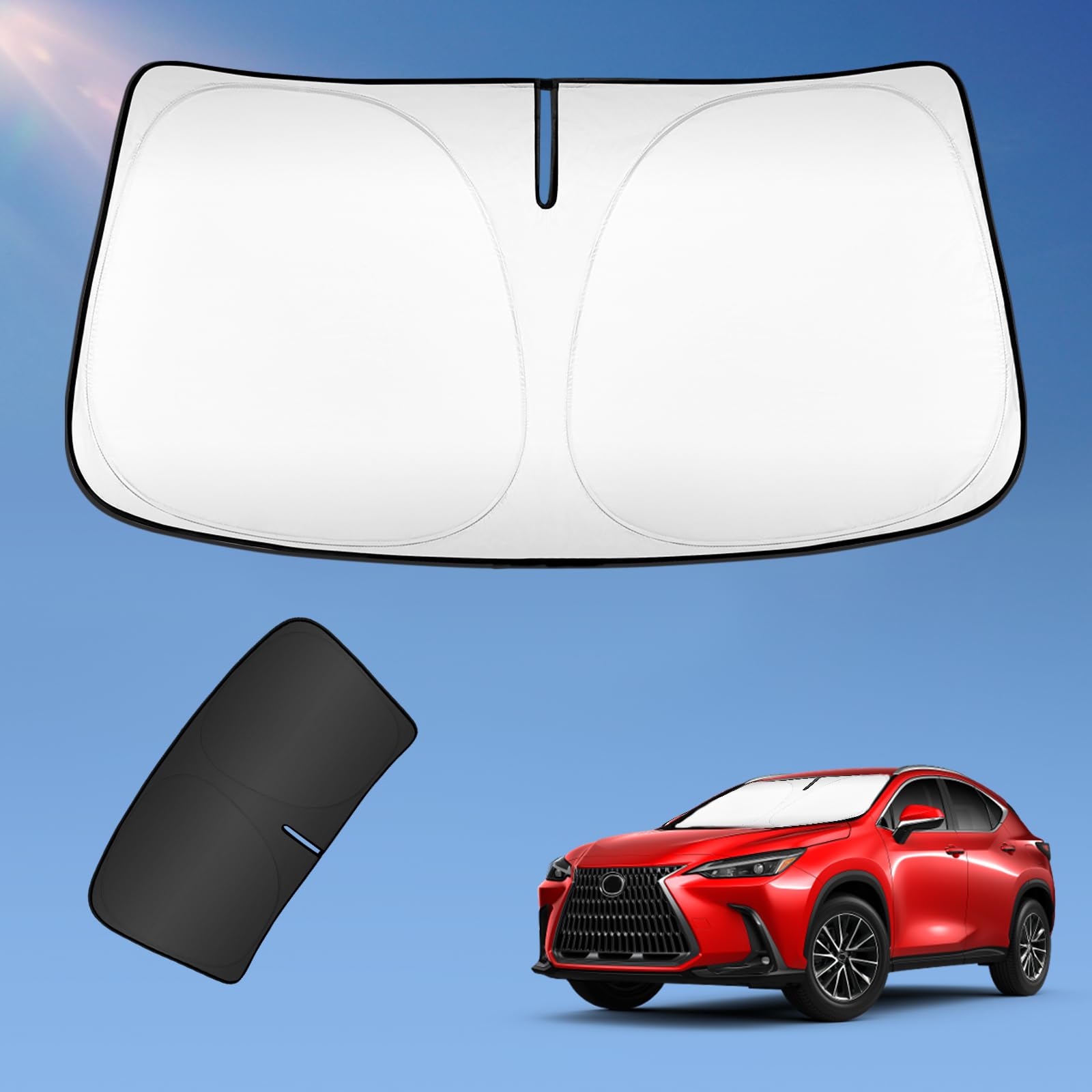 Sun Shade Sunshade For Lexus Nx 2022-2025 Nx250 Nx350 Nx350H Nx400H+ Nx450H+ Windshield Cover, 4-Layers Sun Screen Shield Protec