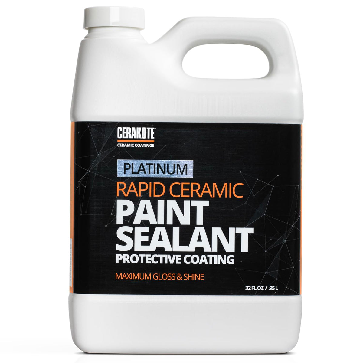 Cerakote Rapid Ceramic Paint Sealant - 32 Oz Bulk Pack - Extremely Hydrophobic Ceramic Coating For Cars - Maximum Gloss & Shine