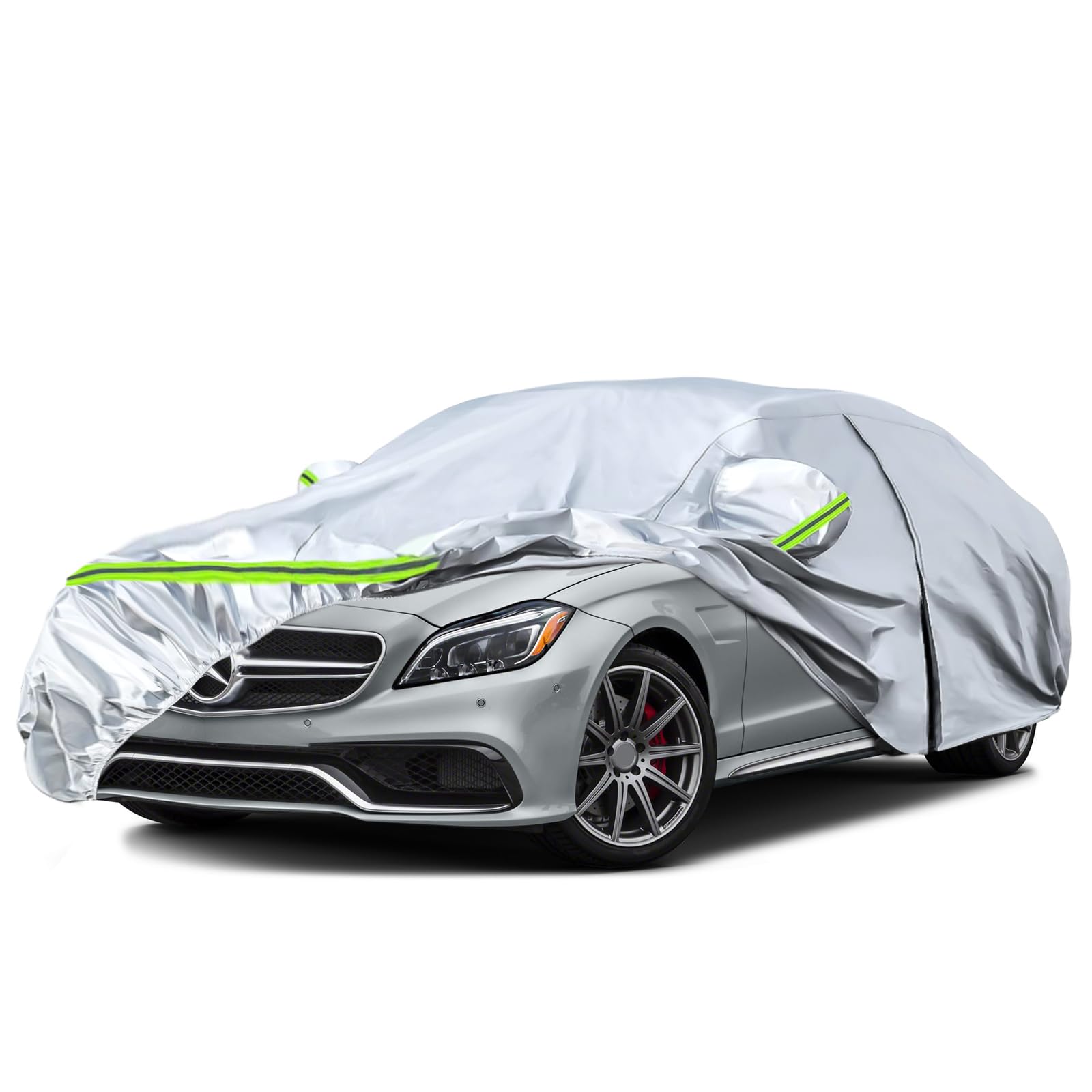 Waterproof Car Covers Replace For 2004-2025 Mercedes Benz Cls, 6 Layers Silver All Weather Car Cover With Zipper Door & Windproo