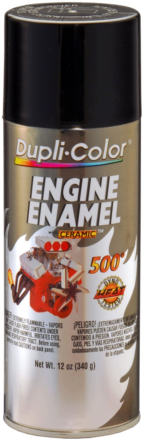 Dupli-Color (De1613-6 Pk Gloss Black Engine Enamel With Ceramic - 12 Oz. Aerosol, (Case Of 6)