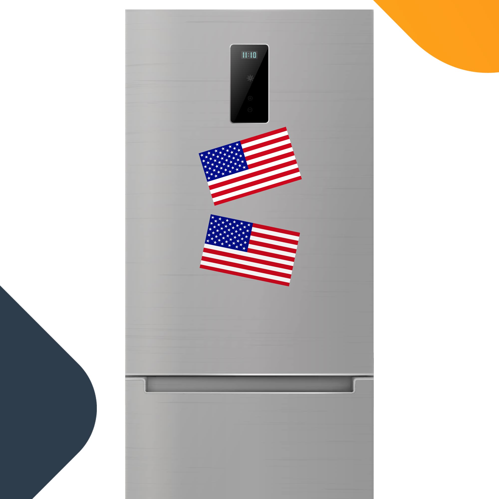 Magnet Me Up: American Flag Automotive Magnet Decal - 5X8 Inches, 2 Pack, Red White, And Blue - Heavy-Duty For Car, Truck, Suv U