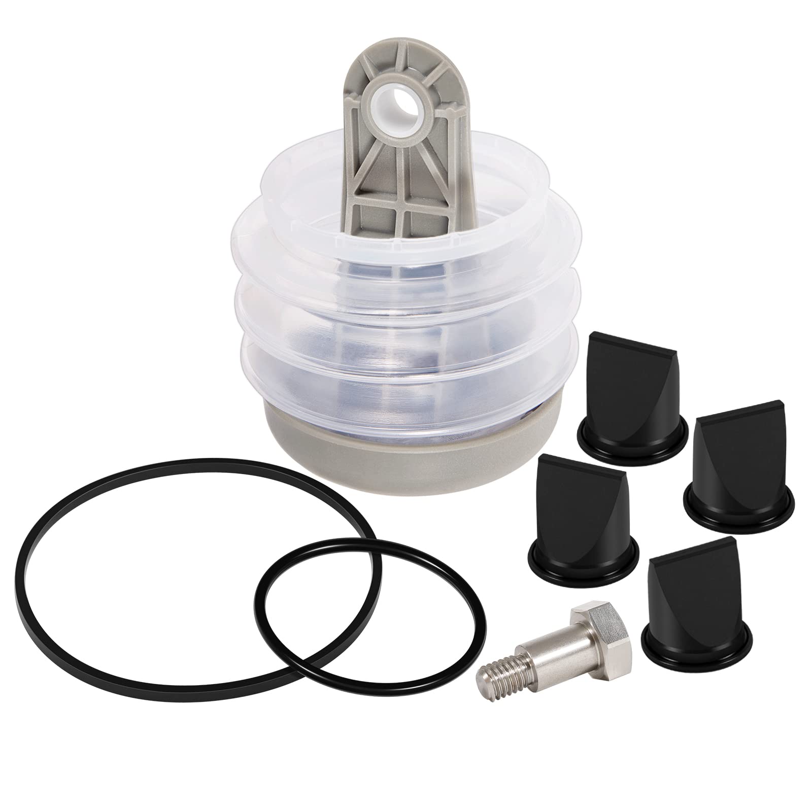 Fits For Dometic 385230980 Pump Bellow Kit & 4 Pack 385310076 Db Valve 1-1/2' Black Duckbill Valve Kit & 2Pack 385310151 O-Ring Kit Replace For Dometic S, T, J, Vht, And Vg Series Vacuum Pump Kit