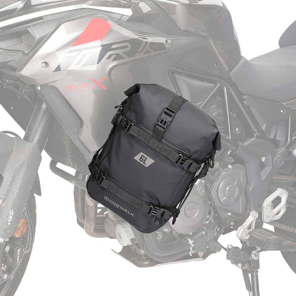 Rhinowalk Motorcycle Front Bumper Bag Tail Bag Motorbike Side Bag 6L Full Waterproof Moto Saddle Pannier Bag Professional Motor 