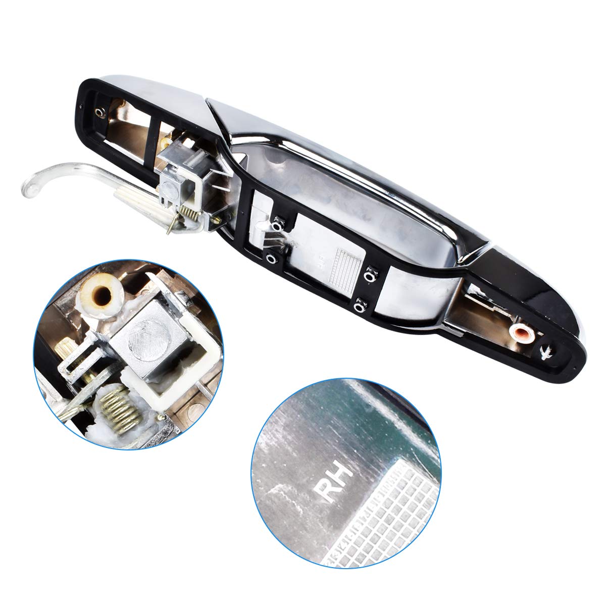 Faersi Outside Exterior Door Handle Rear Passenger Side Fits For 2007 2008 2009 2010 2011 2012 2013 2014 Cadillac Escalade, Chevy Avalanche, Silverado, Tahoe, Gmc Sierra, Yukon Xl 80547 15915660