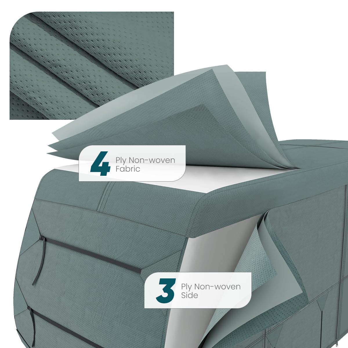 King Bird Extra-Thick 4 Layers Travel Trailer Rv Cover Anti-Uv Top Panel, Durable Camper Cover, Fits 18'-20' Motorhome -Breathab