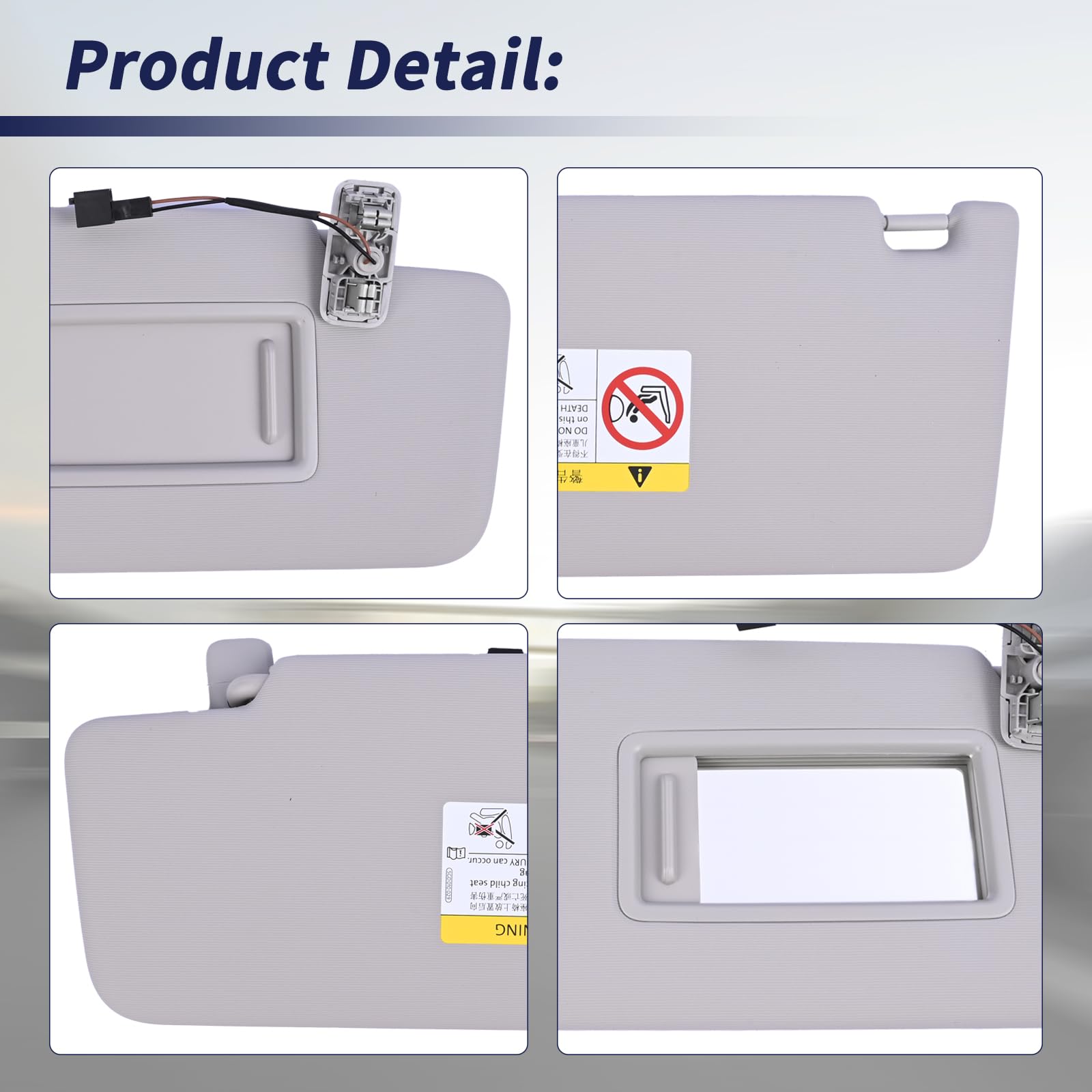 Magimaker Driver Side Sun Visor Fit for Volkswagen Tiguan 2018 2019 2020 2021 2022 Replace 5NN-857-551-L-3H8 Front Left | Sun Pr