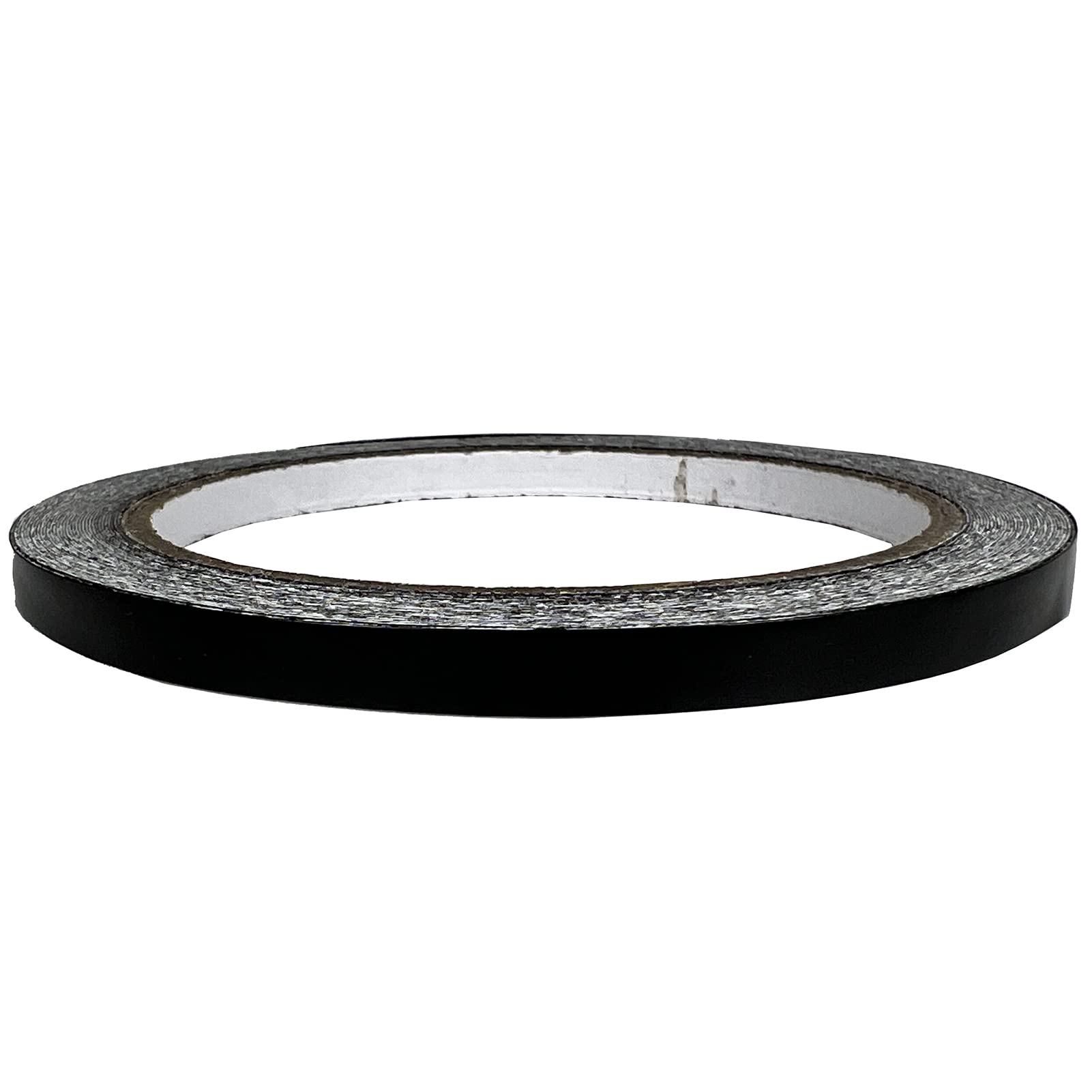 Lzlrun Black Gloss Air-Release Adhesive Vinyl Tape Roll - Come With Installation Tool Set (1/4' X 30Ft)