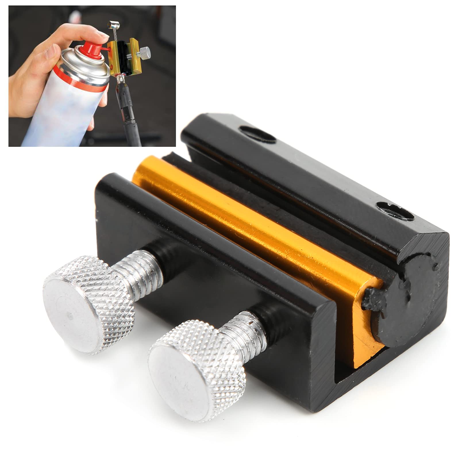 Aramox Cable Lubricator Tool, Chain Lubricator Cable Luber Oiler Lubricator Tool Kit Aluminum + Rubber Replacement For Motorcycl