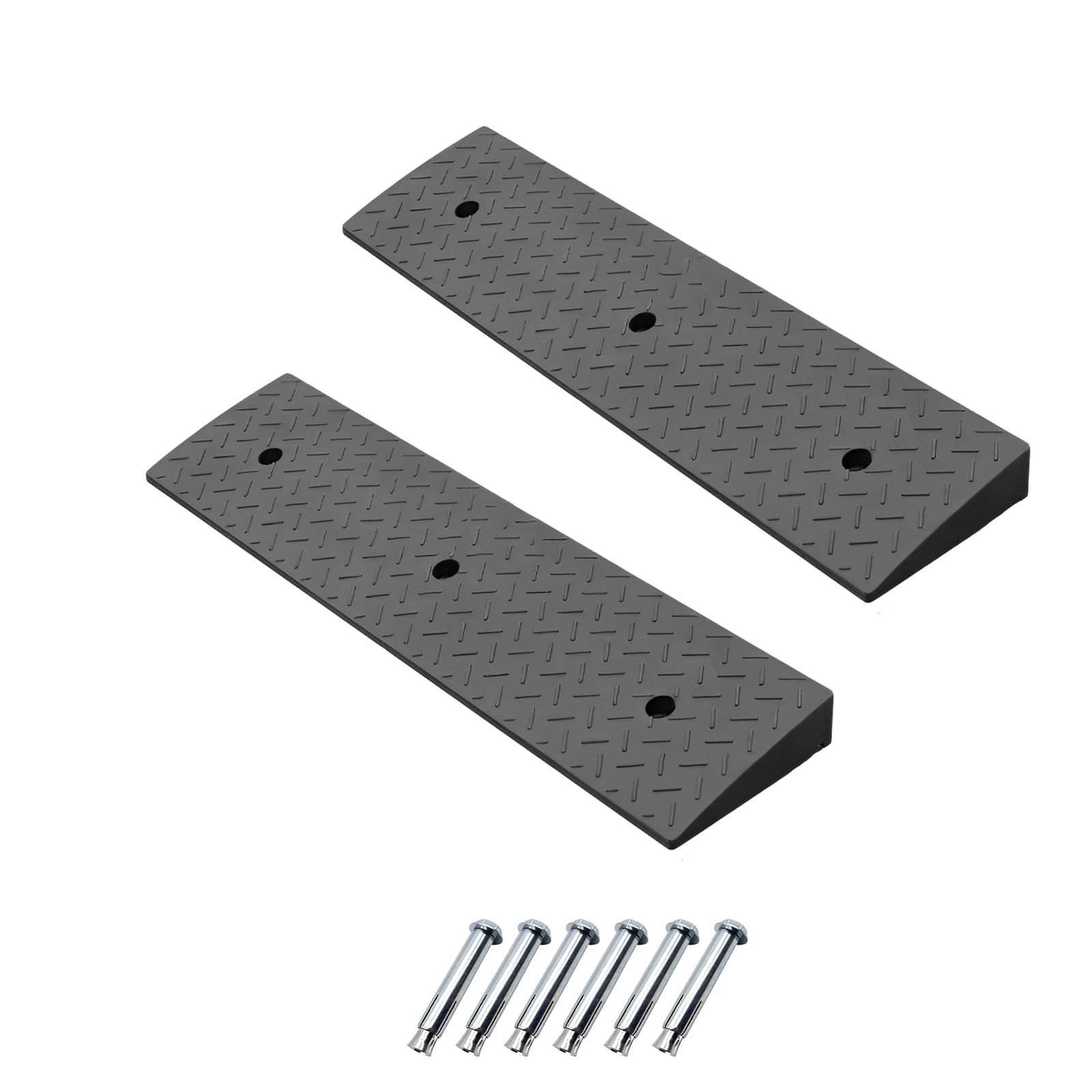 Heavy Duty Rubber Curb Ramps, 2'' Rise, 2 Pack, 11000 LBS Capacity, Threshold Ramp,for Driveway, Loading Dock, Bike, Vehicle, Wa