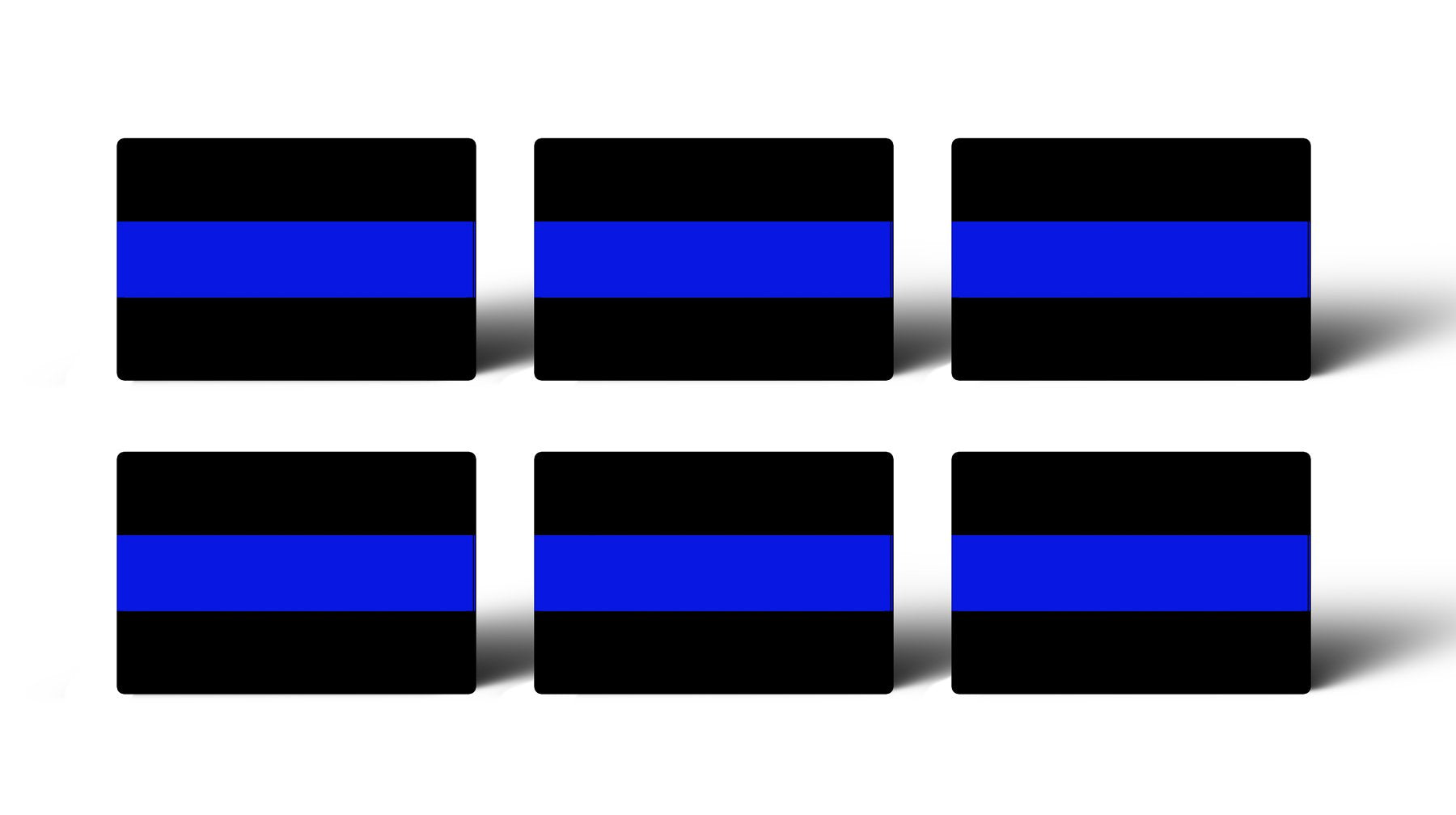 Thin Blue Line Police Mini Sticker Pack Car Truck License Tag Support Law Enforcement Officers