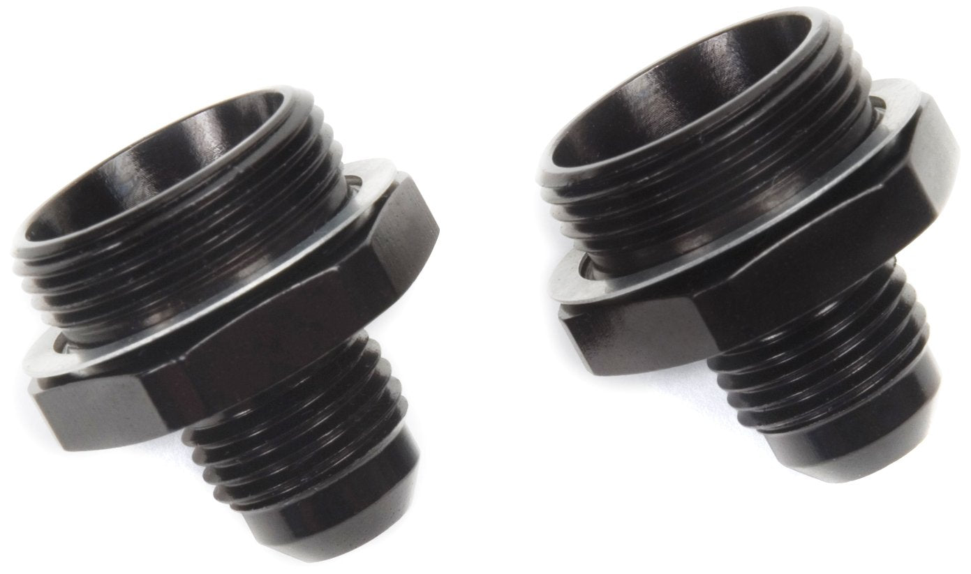 Edelbrock 640223 Male #6 To 7/8''-20 Thread Single Feed Holley Fitting Black