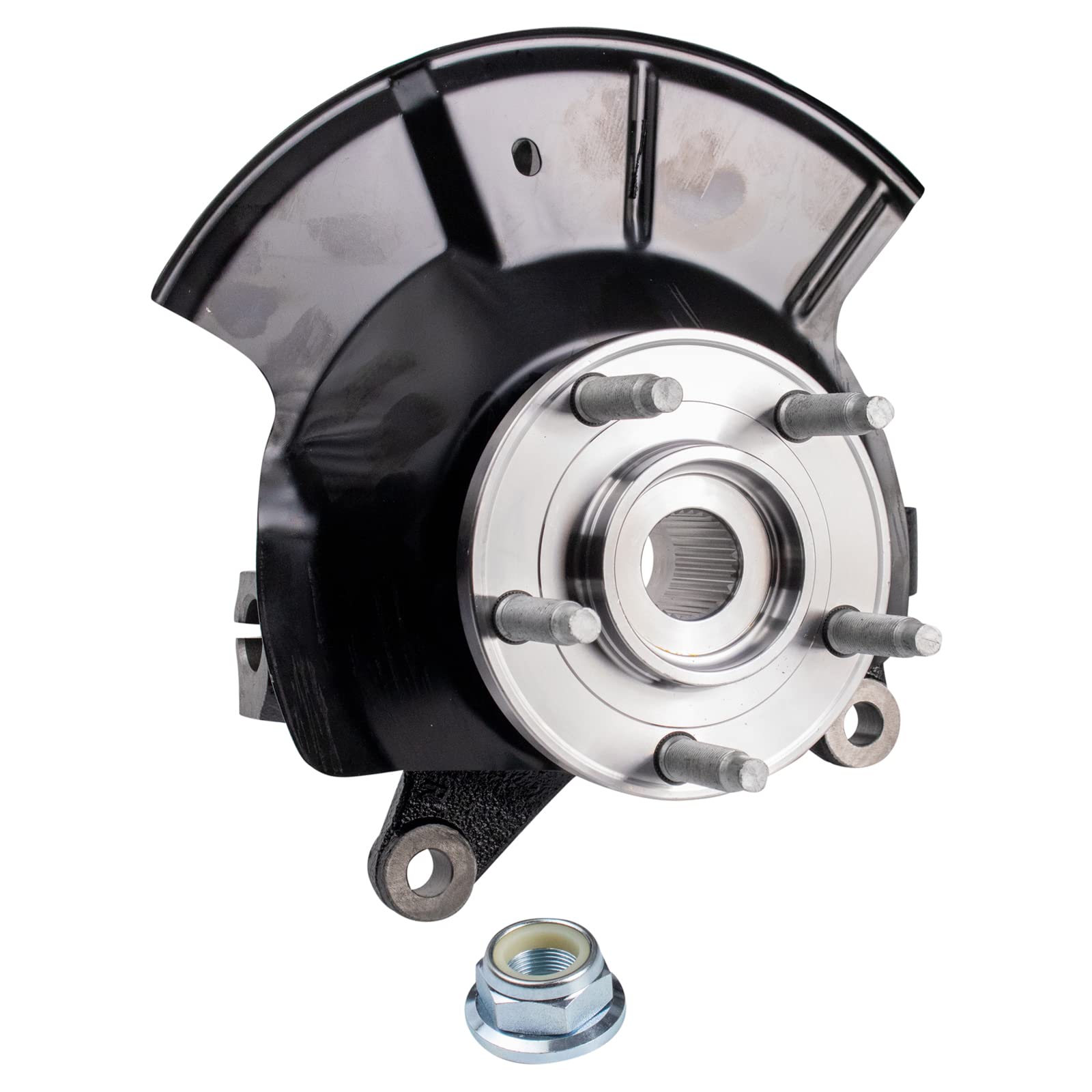 Trq Front Steering Knuckle & Wheel Bearing Hub Rh Right Passenger Side Compatible With 2007-2010 Ford Edge Lk056