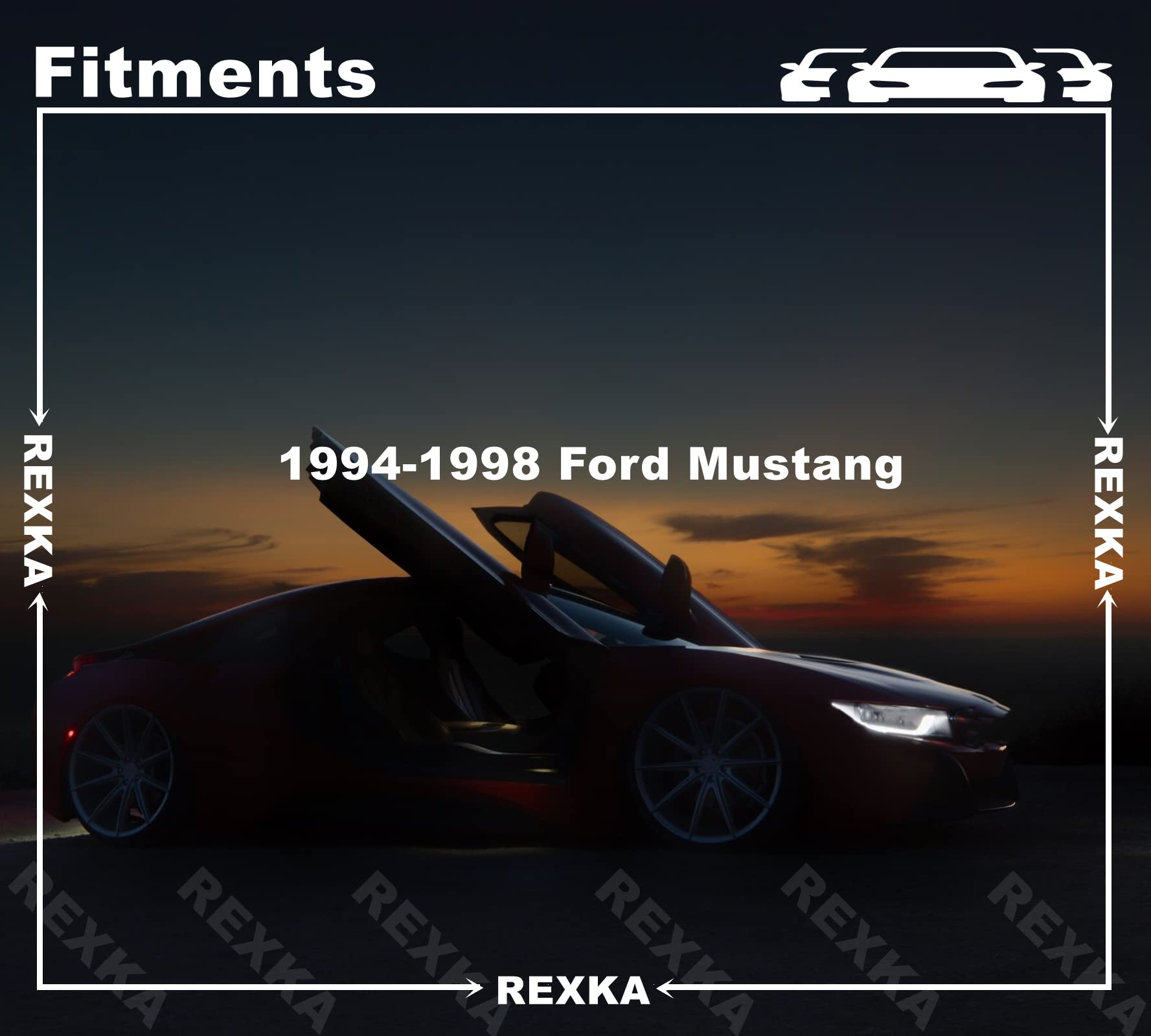 Rexka 10Pcs Rocker Panel Ground Effects Moulding Clips For Ford Mustang F4Zz-6310182-A