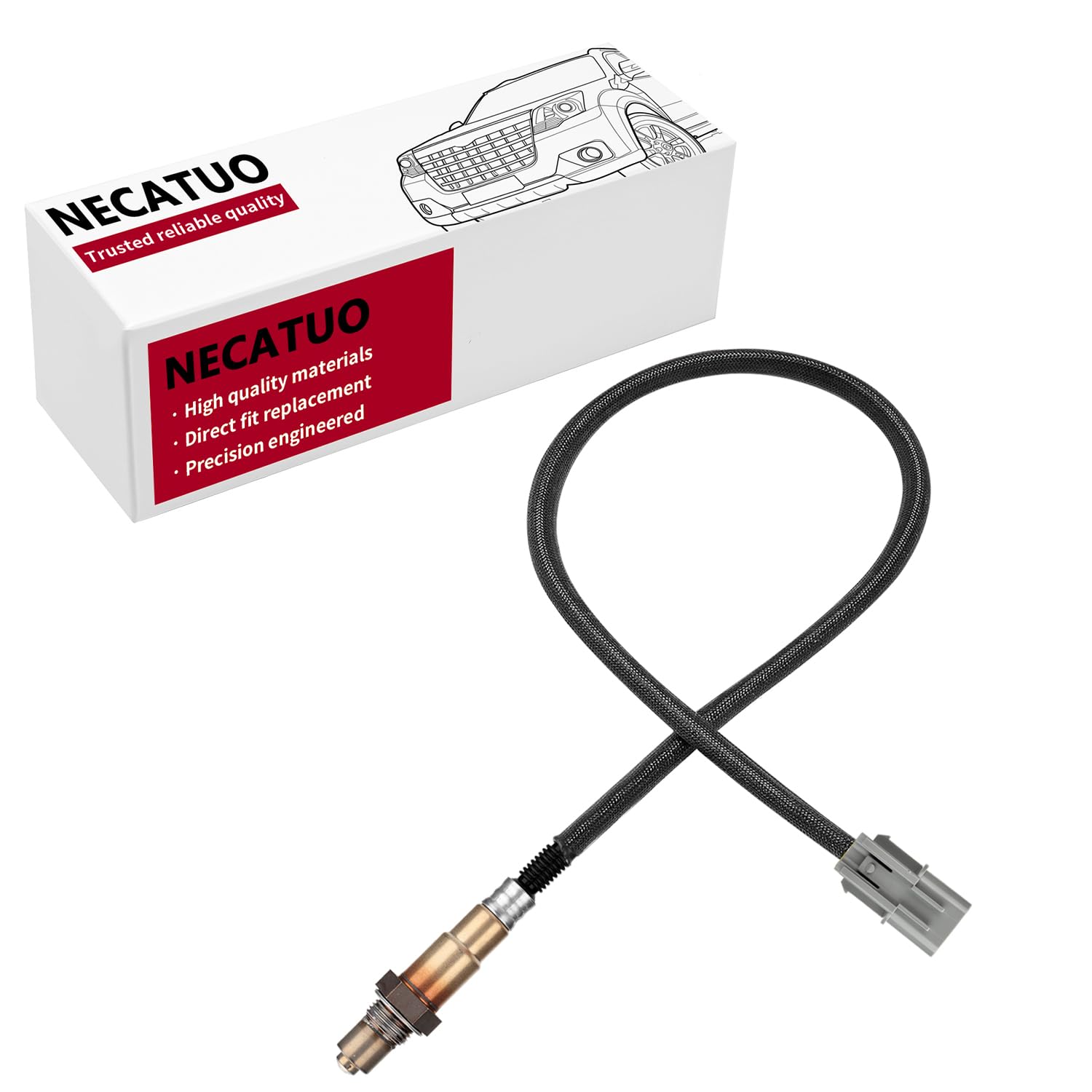 Necatuo 234-4568 Downstream O2 Oxygen Sensor Heated Air Fuel Ratio Compatible With Hyundai 2012-2017 Accent Veloster Kia 2012-20