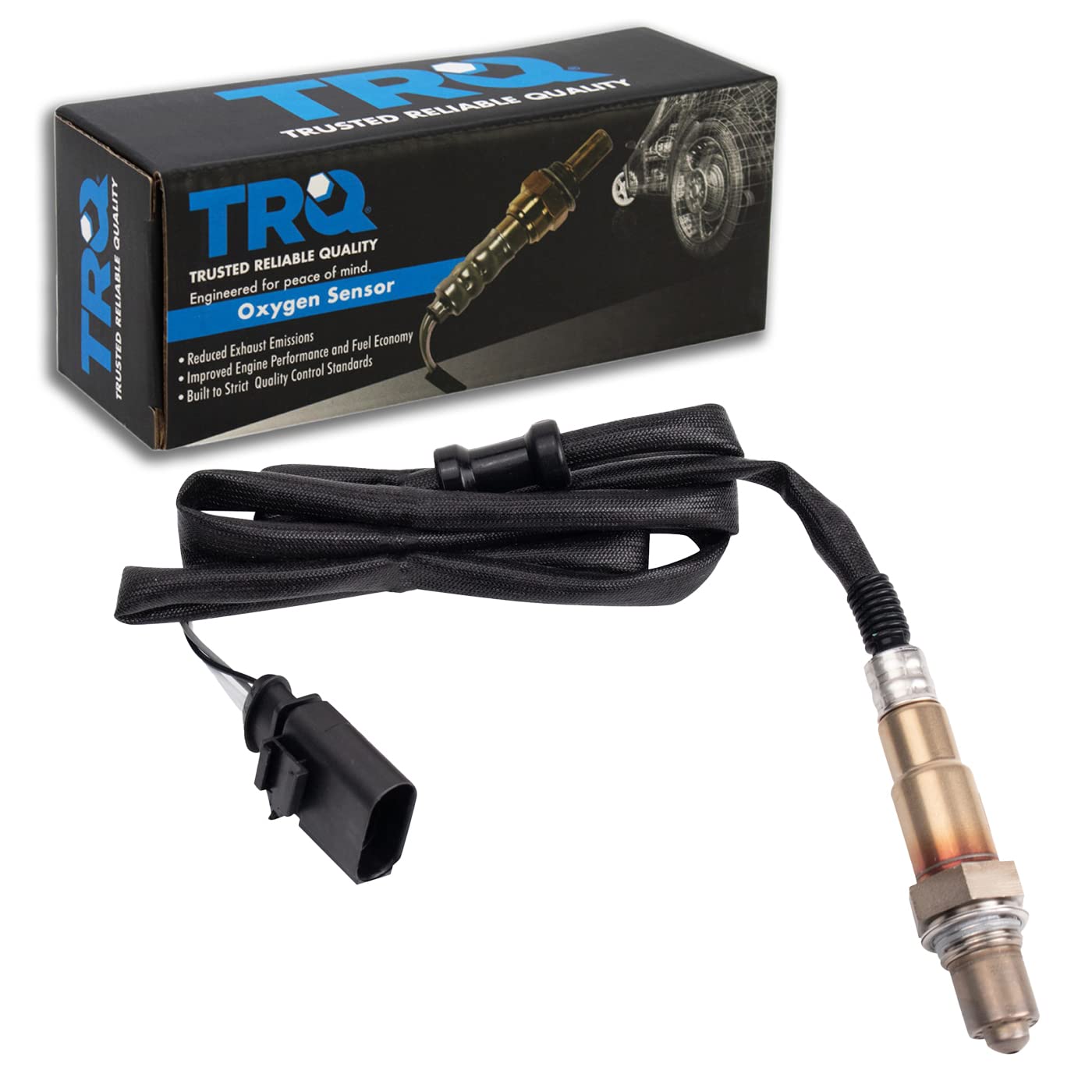 Trq Downstream Left O2 Oxygen Sensor Drivers Side Compatible With 2007-2010 Audi Q7 2011-2018 Porsche Cayenne 2007-2009 Volkswag