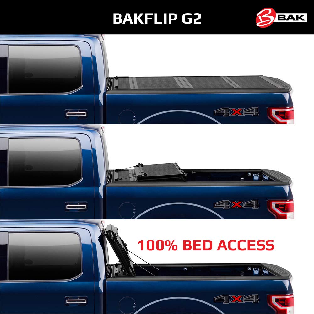 Bak Bakflip G2 Hard Folding Truck Bed Tonneau Cover | 226403 | Fits 1996 - 2004 Toyota Tacoma 6' 3 Bed (74.5)