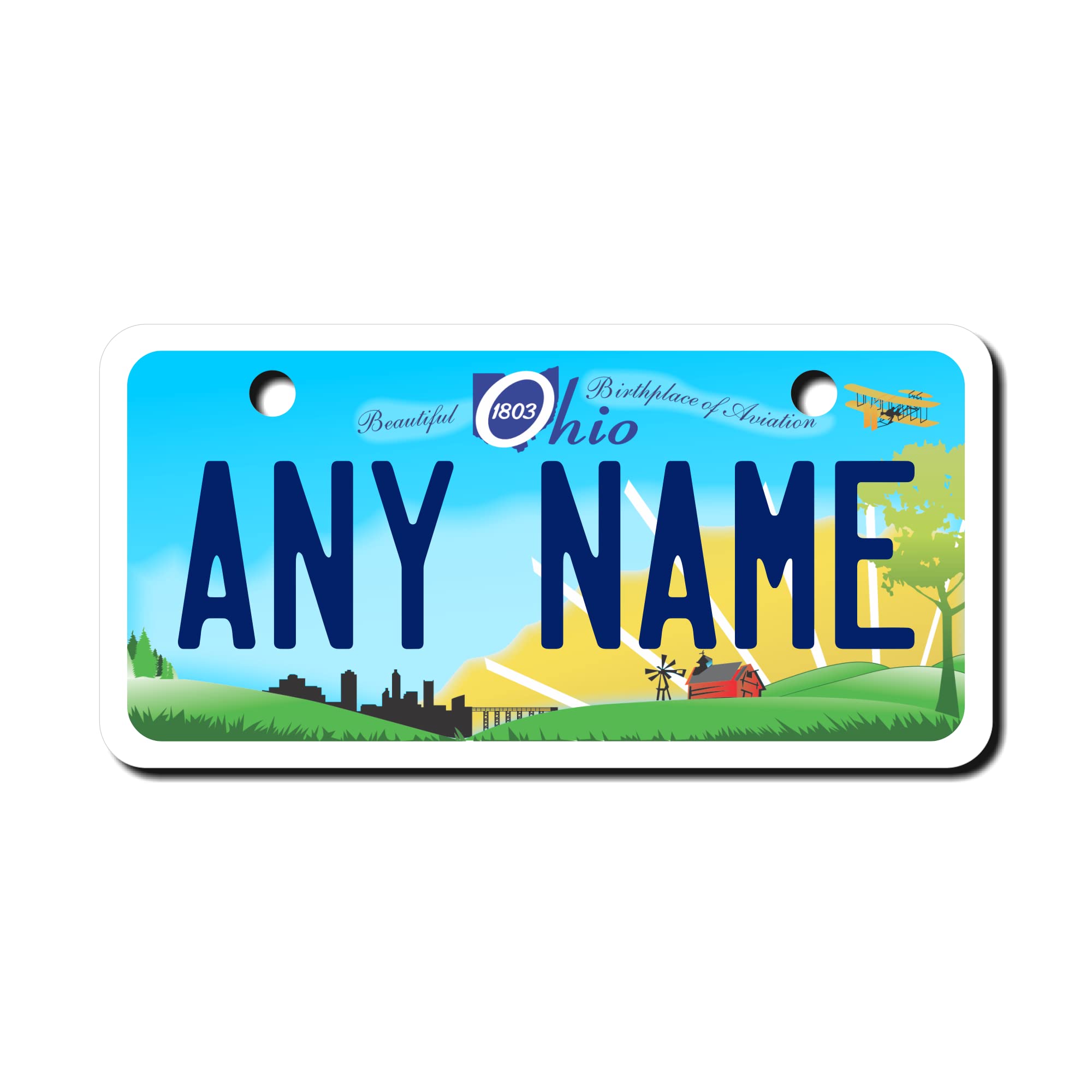 Teamlogo - Personalized Ohio License Plate - Custom Aluminum Name, Text, Or Number Plate - Customized License Bike Accessories,