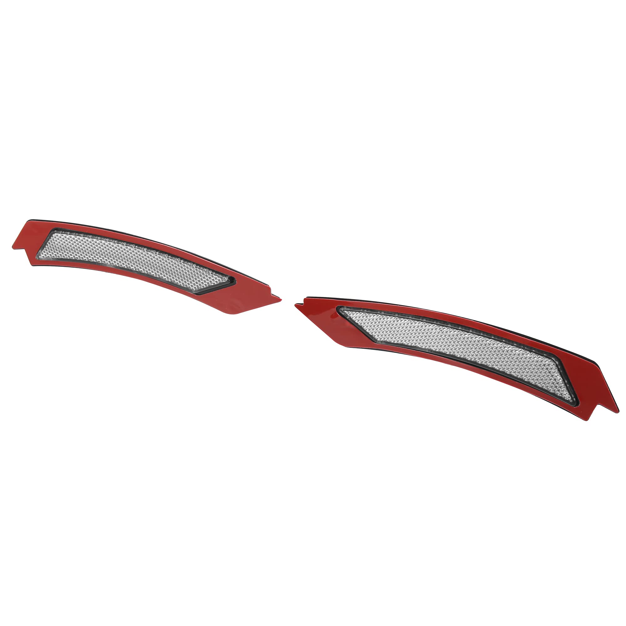 X AUTOHAUX Pair Front Bumper Reflector Side Marker 63147205398 63147205397 for BMW 328i 2009-2012 Replace Amber Color Reflector 