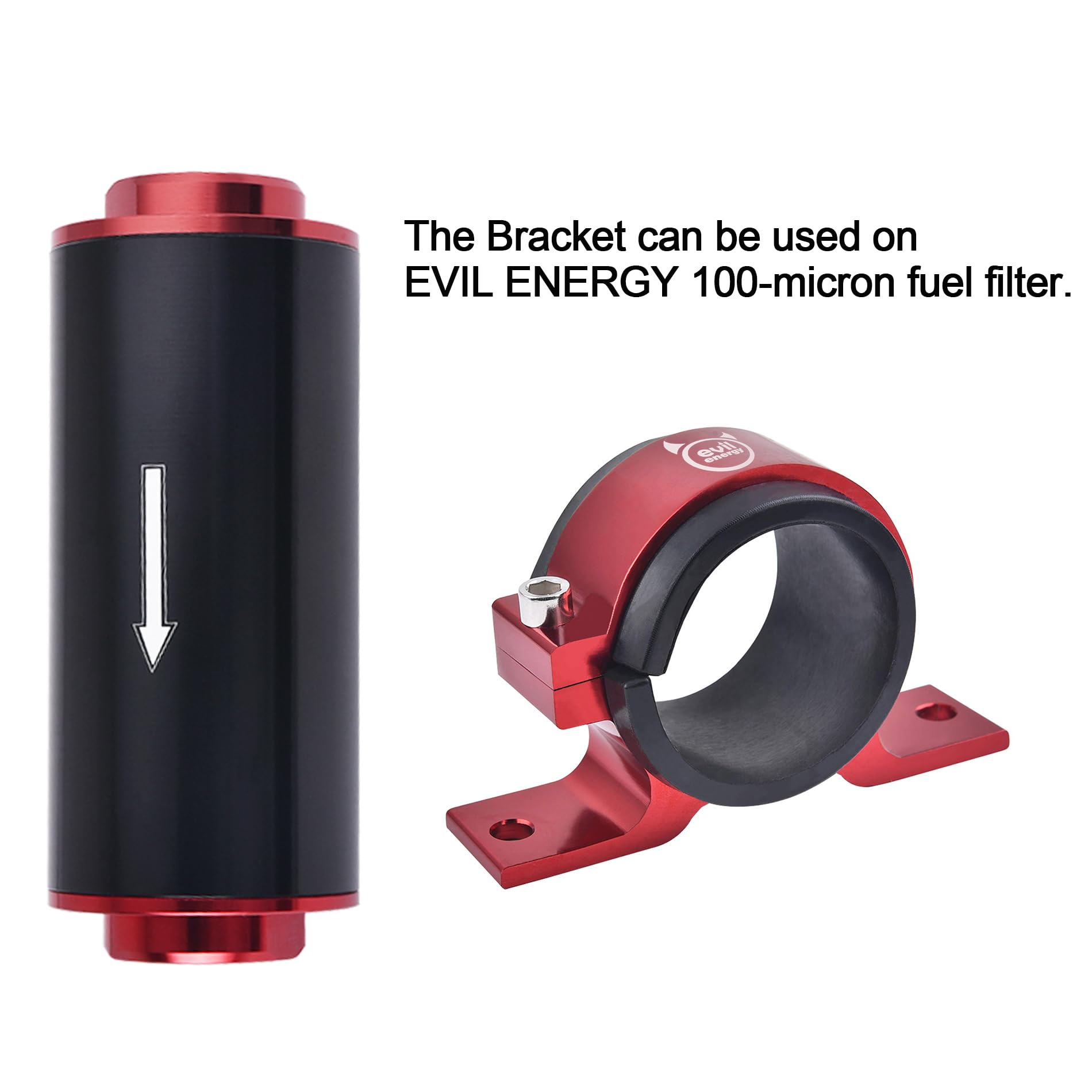 Evil Energy 50Mm Fuel Filter Mounting Bracket, Fuel Pump Clamp Holder Red