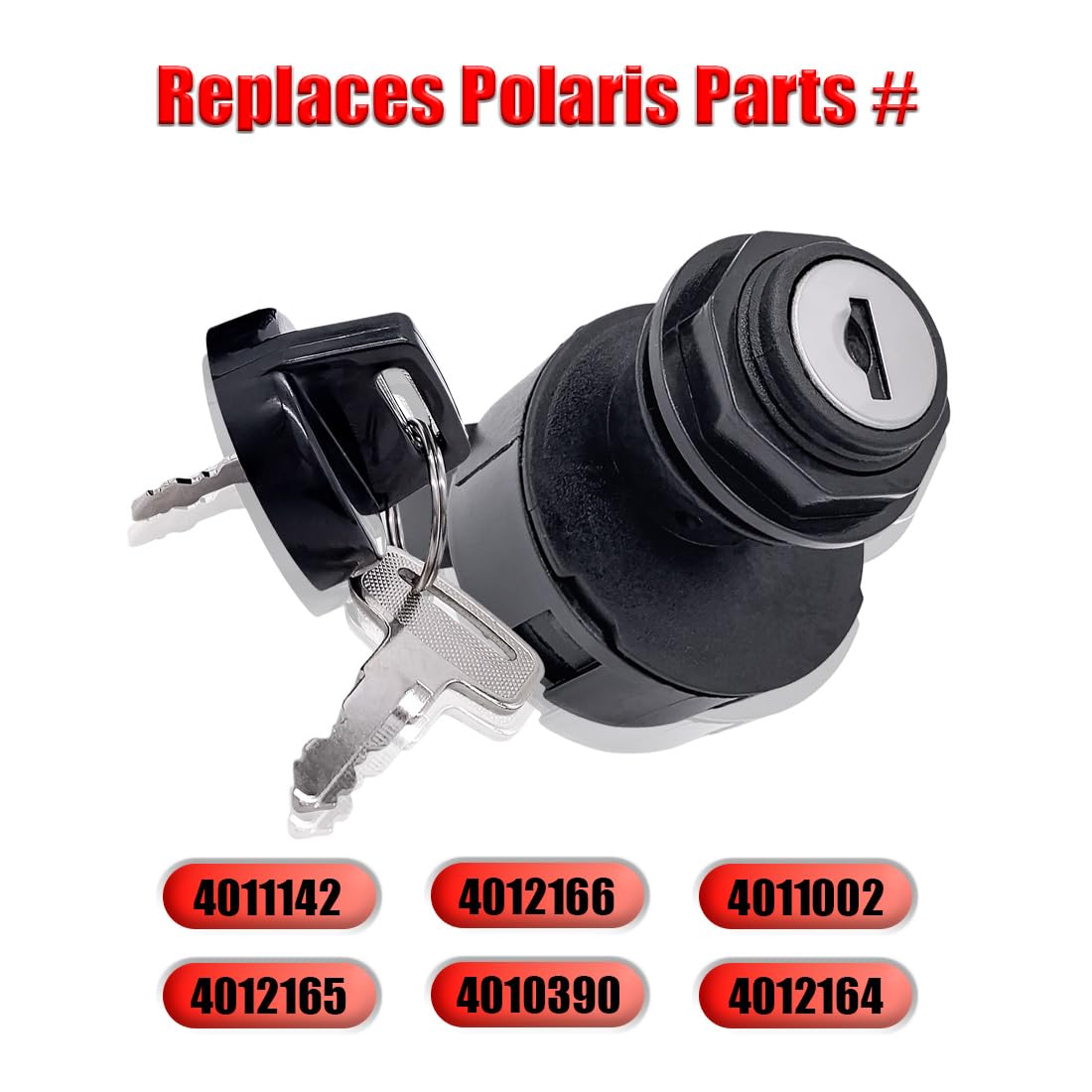 6 Pins 4 Position Ignition Key Switch Fits For Polaris Sportsman 325 Ace Efi, Sportsman 500 550 570 850 X2 500, Ranger 570 Efi 2