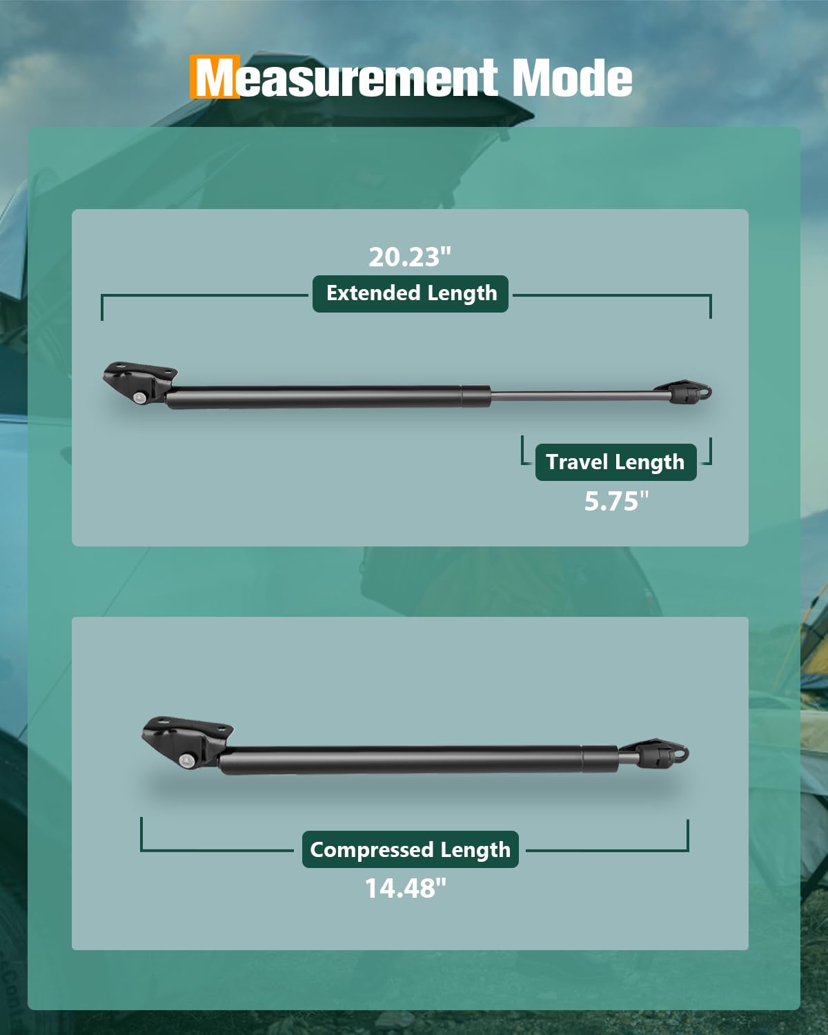 Scitoo 6102 2Pcs Lift Supports 20.23'' Fit For Lexus For Rx300 2000-2003 Shock Struts Liftgate