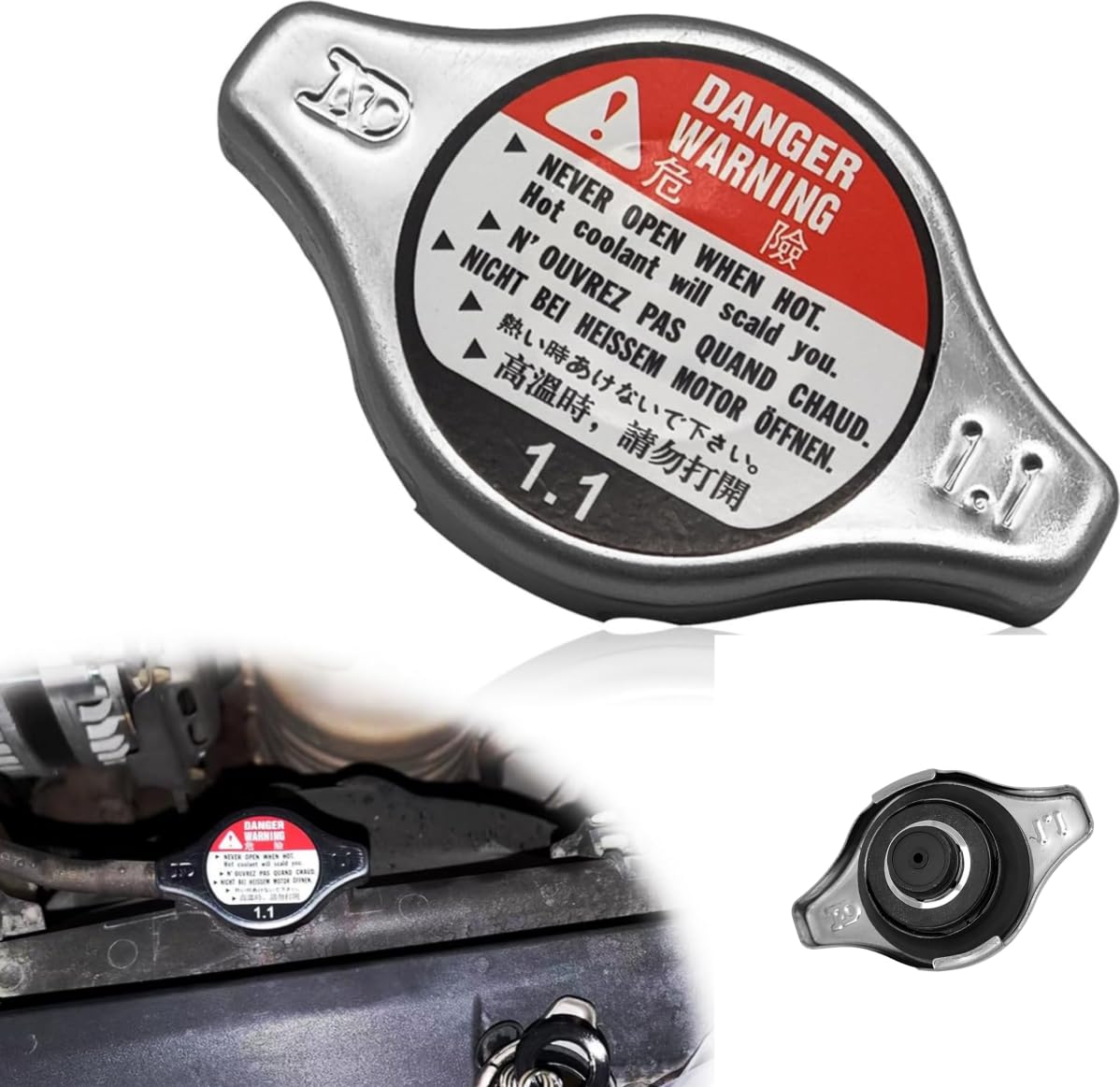 Honda Radiator Cap 19045-PAA-A01 - Compatible with 1994-2006 Accord, 1992-2005 Civic, 1997-2005 CRV, 1995-2007 Odyssey, 2003-200