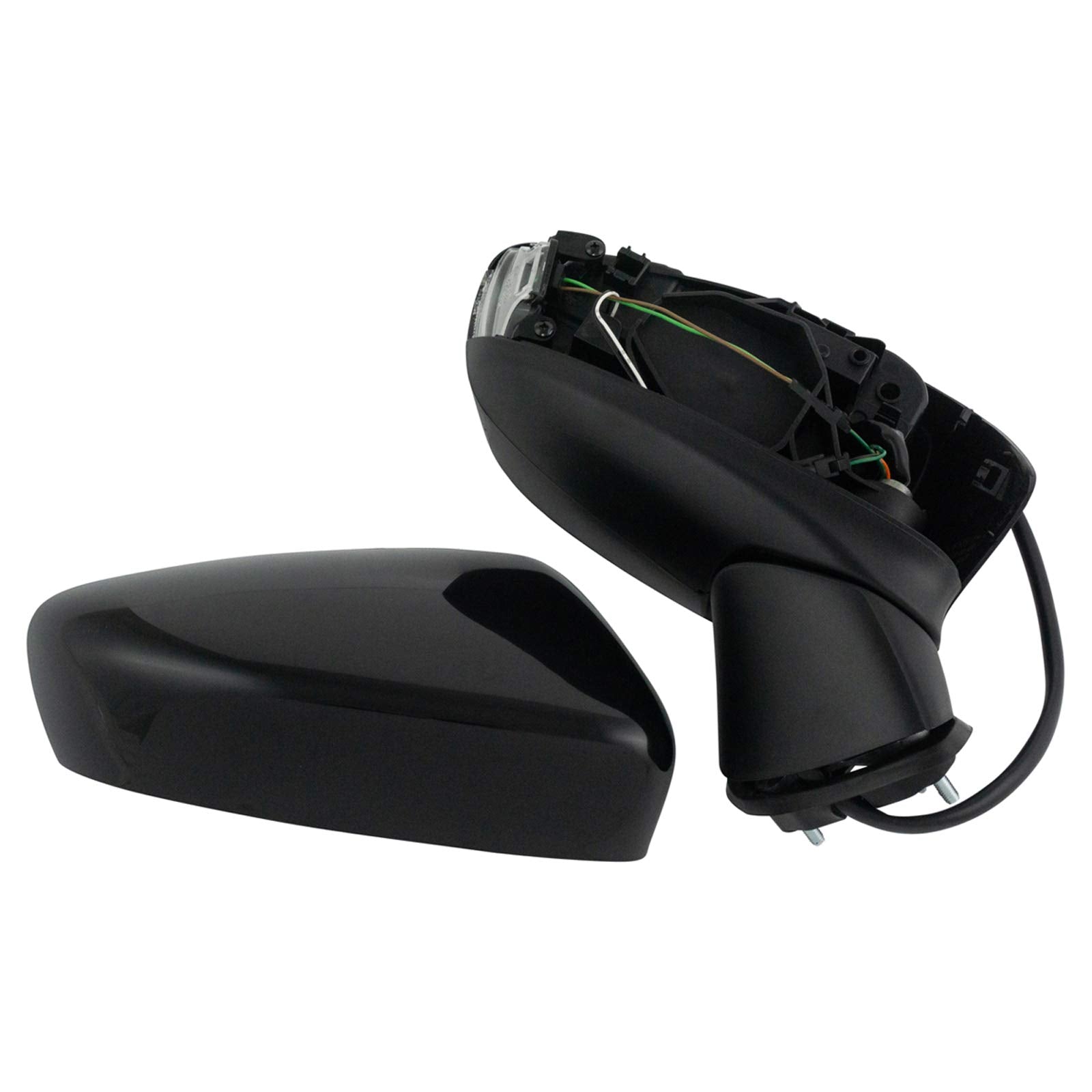 Trq Right Mirror Without Heat With Blind Spot Indicator Passenger Side Compatible With 2014-2016 Mazda 6 Ma1321187