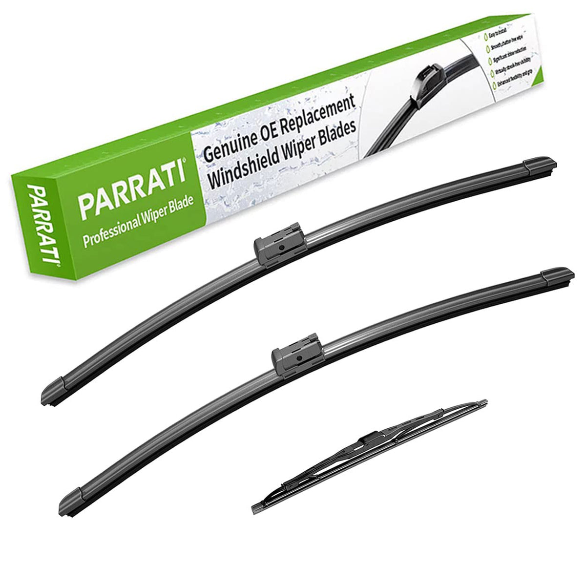 Parrati High Performance Premium All-Season Automotive Windshield Wipers With Rear Wiper Blades Replacement For 2010-2017 Terrai