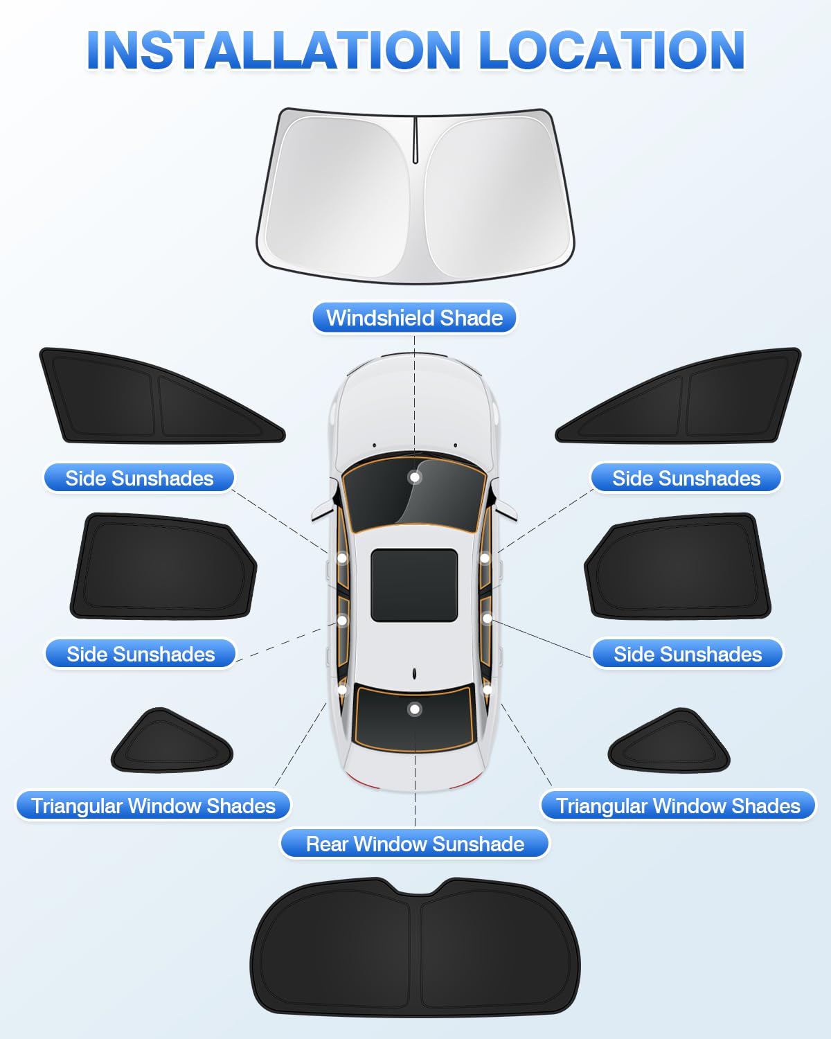 Canvcle Sunshades For Lexus Nx 2022-2024 2025 Accessories Windshield Sun Shade Side Rear Window Shade Cover Sun Visor Shield Pri