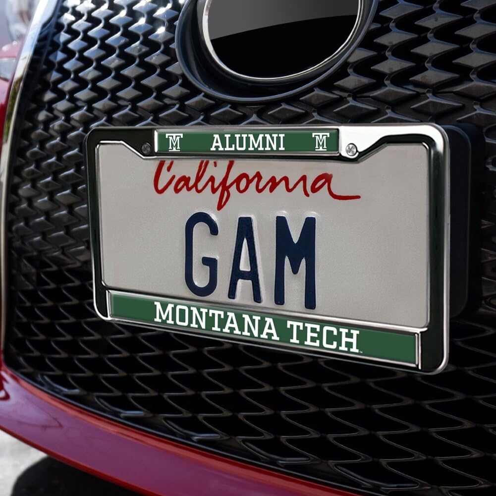 Montana Tech Alumni Full Size Standard License Plate Metal Frame