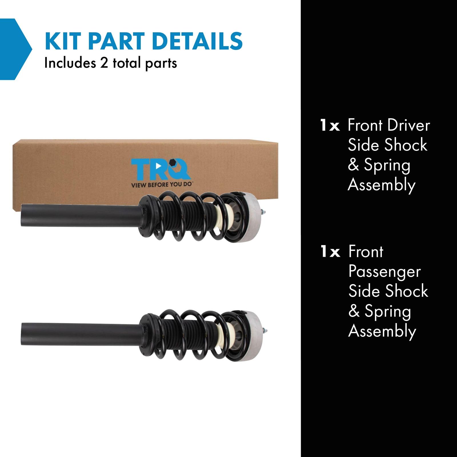 Trq Front Shock & Spring Assembly Set Compatible With 2014-2018 Bmw X5 2015-2019 X6