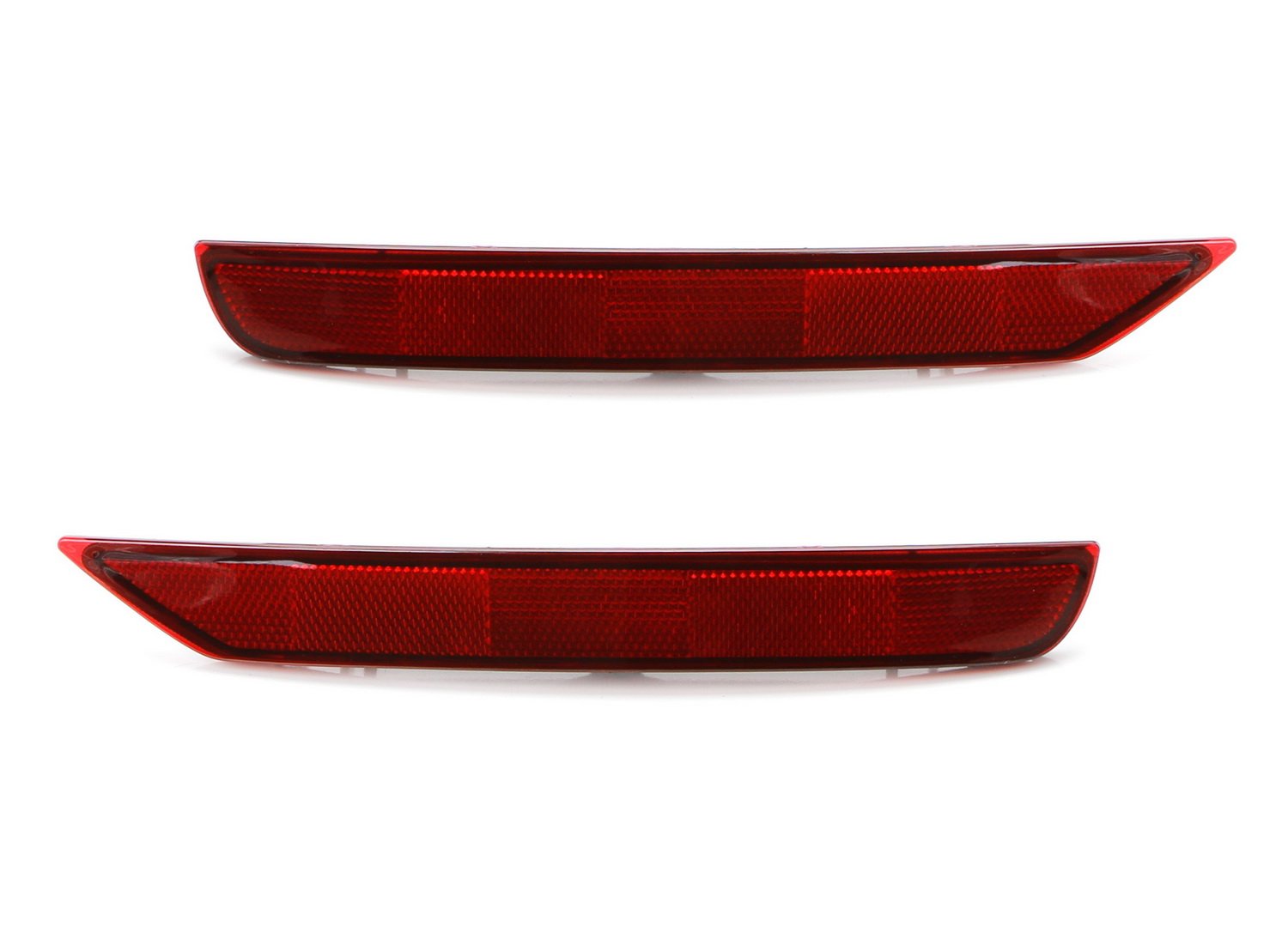 Ijdmtoy Red Lens Rear Bumper Reflector Lenses Compatible With 2009-2018 Subaru Forester, Oe-Spec Lh Rh Assembly