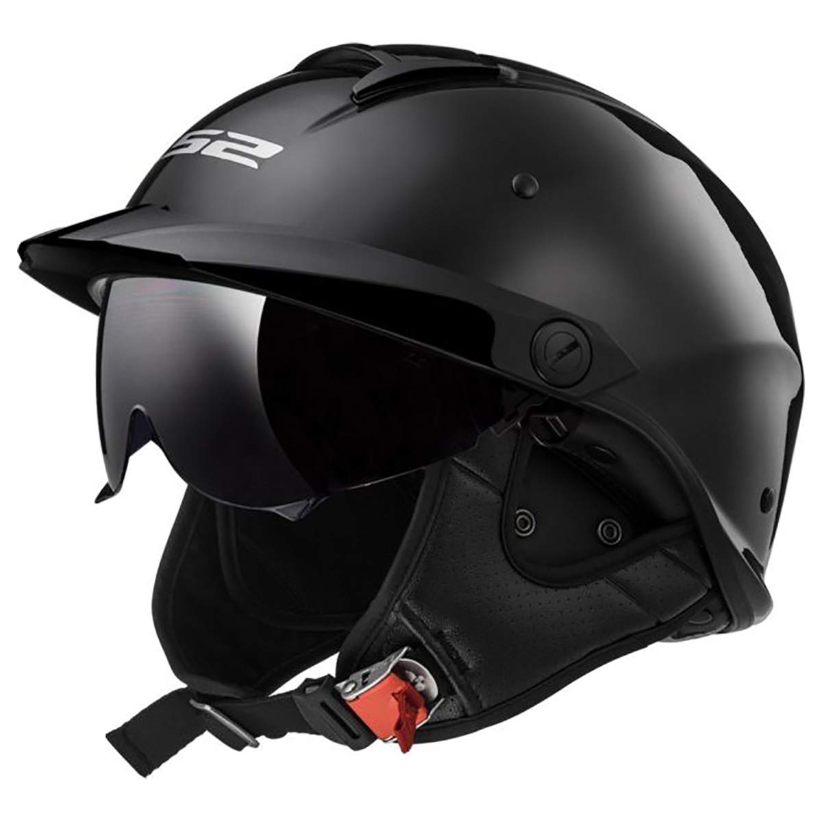 Ls2 Helmets Rebellion Motorcycle Half Helmet (Gloss Black Ls2 Helmets Rebellion Motorcycle Half Helmet (Gloss Black